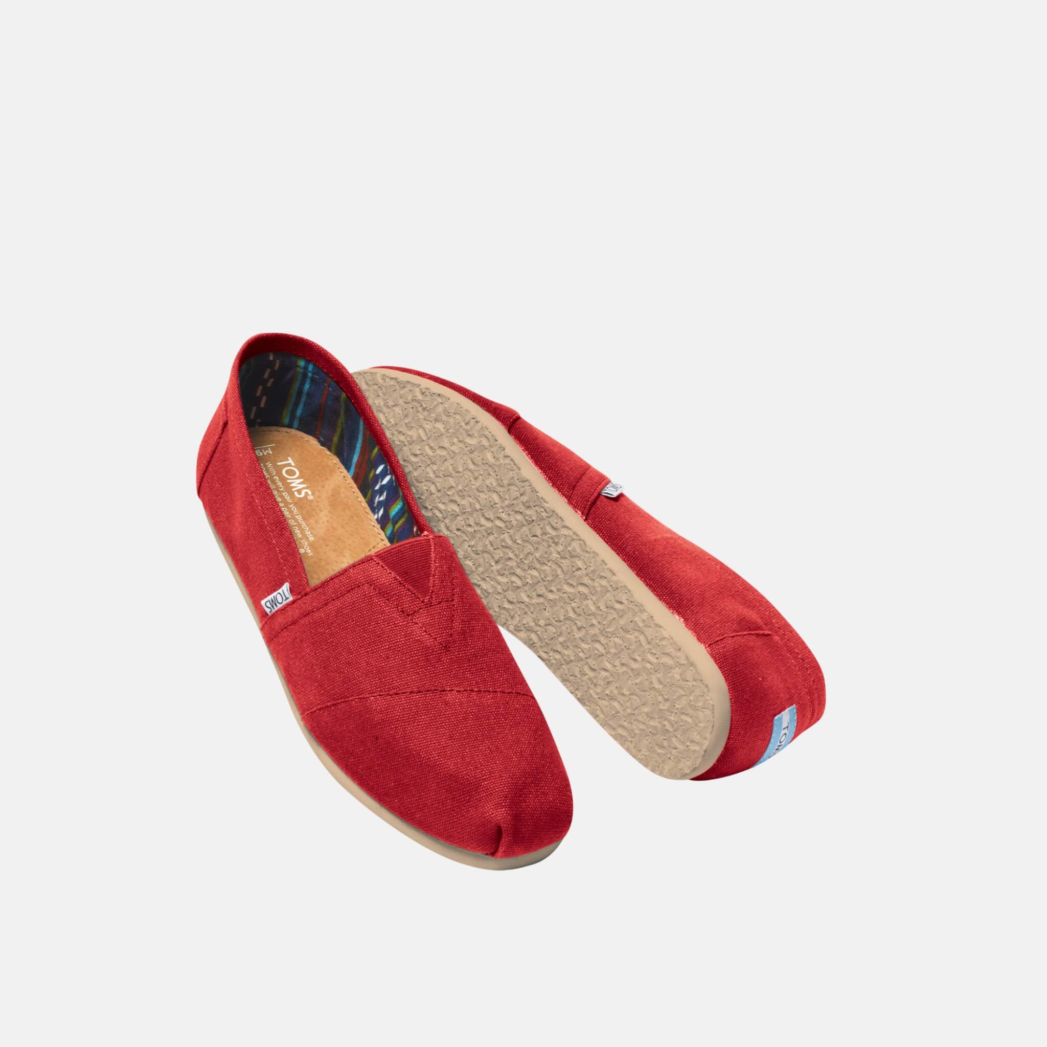 Męskie czerwone espadryle TOMS Core Classics Alpargata