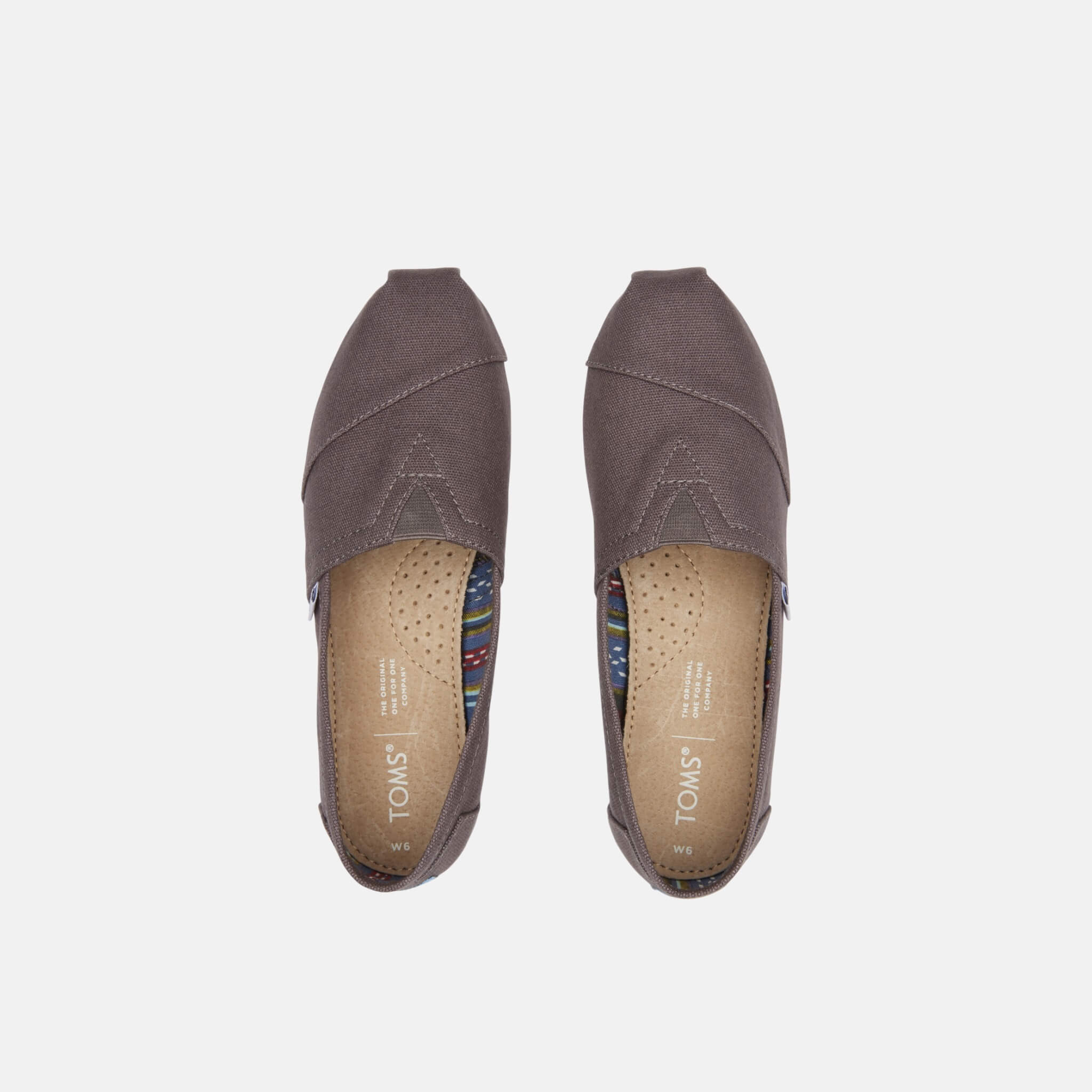 Damskie szare TOMS Core Classics Alpargata