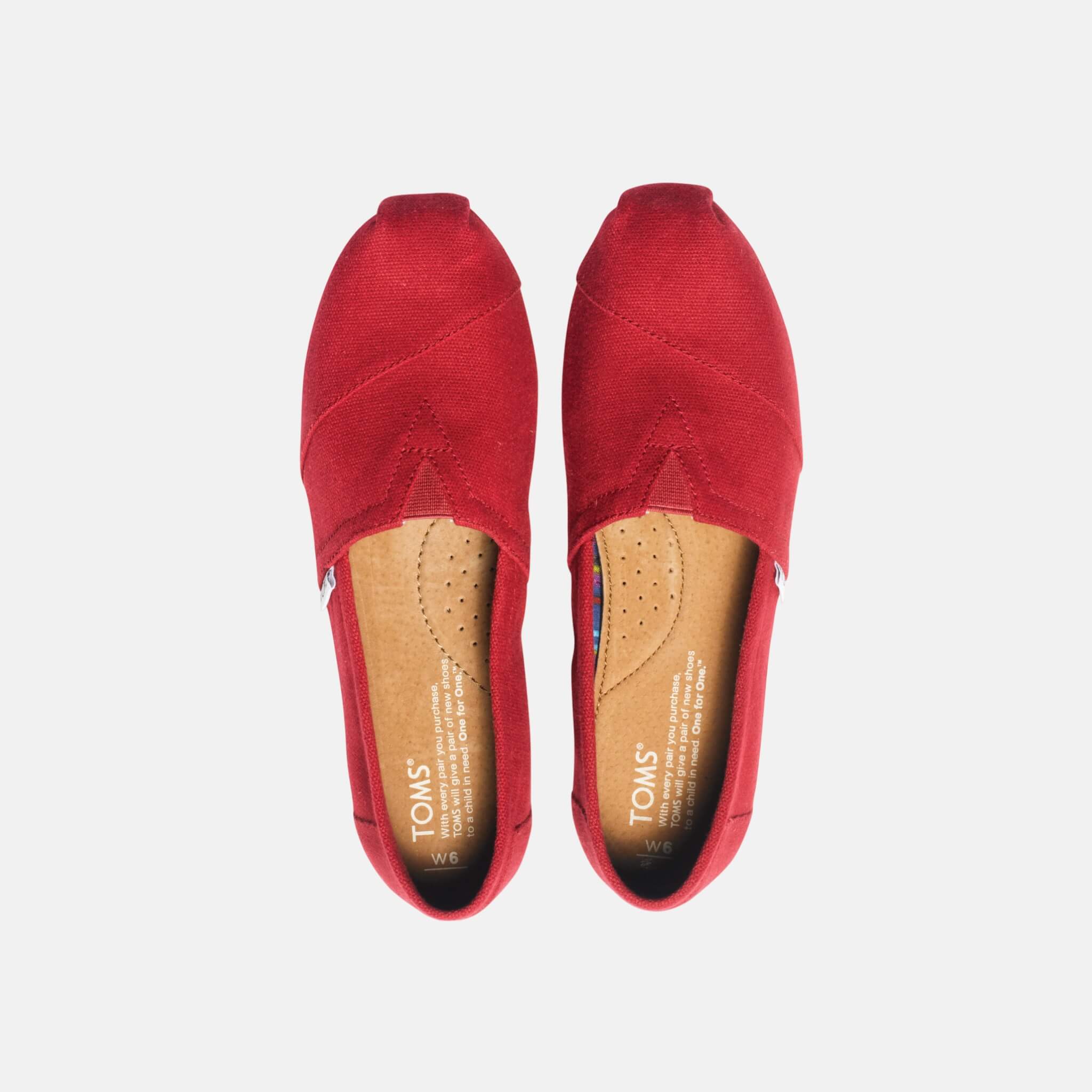 Damskie czerwone TOMS Core Classics Alpargata