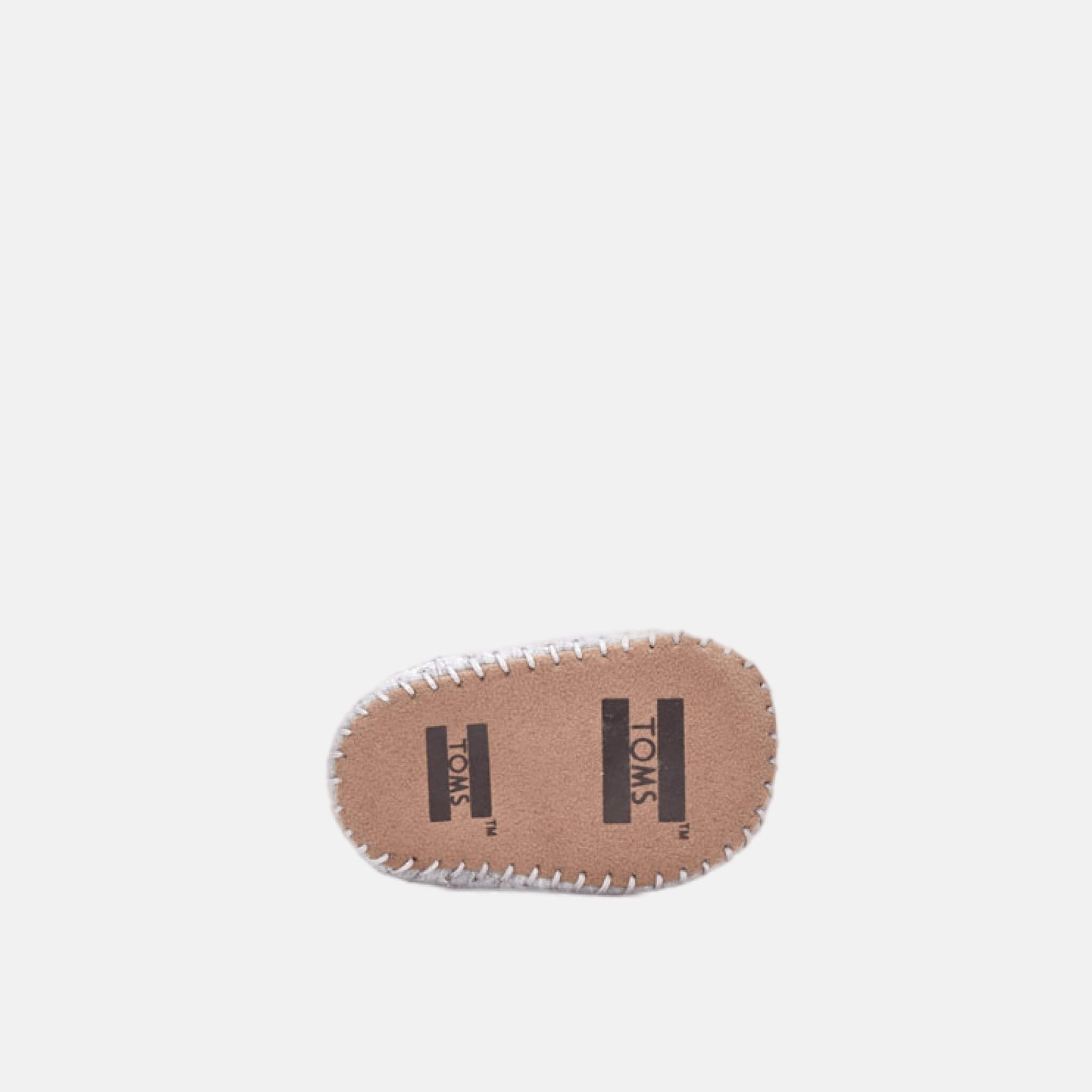 Dziecięce szare TOMS Jersey Tiny Crib Alpargata