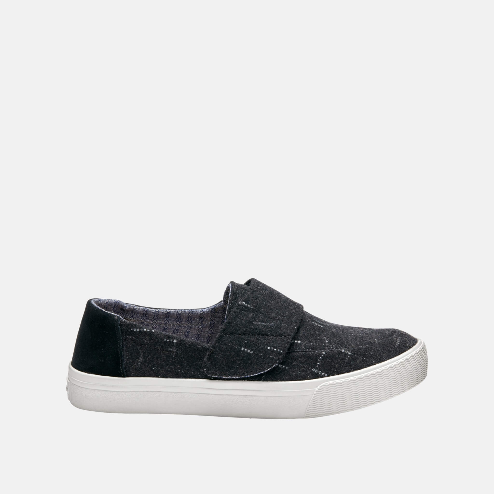 Czarne damskie wełniane TOMS Altair Slip-on w kropki