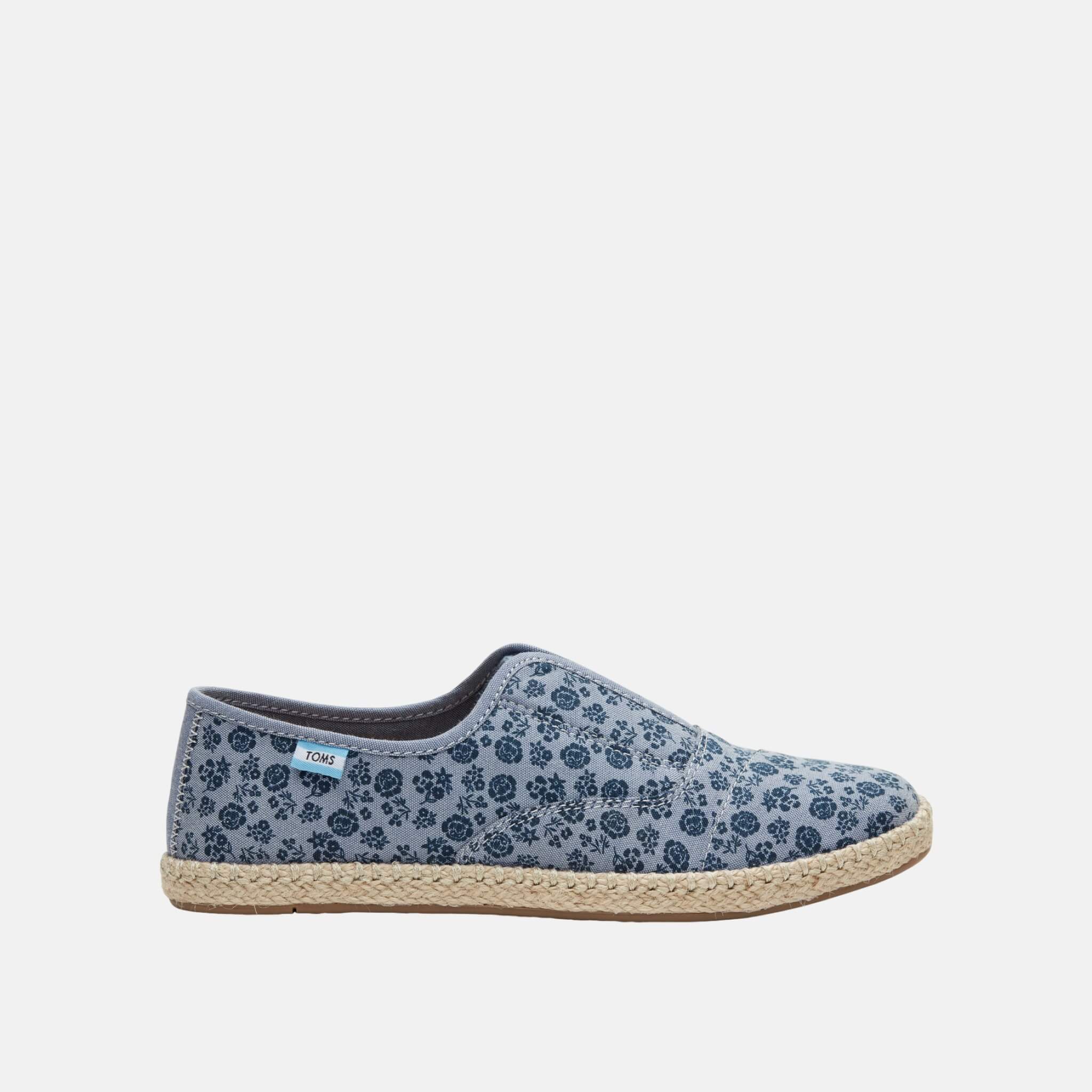Damskie niebieskie TOMS Floral Palmera