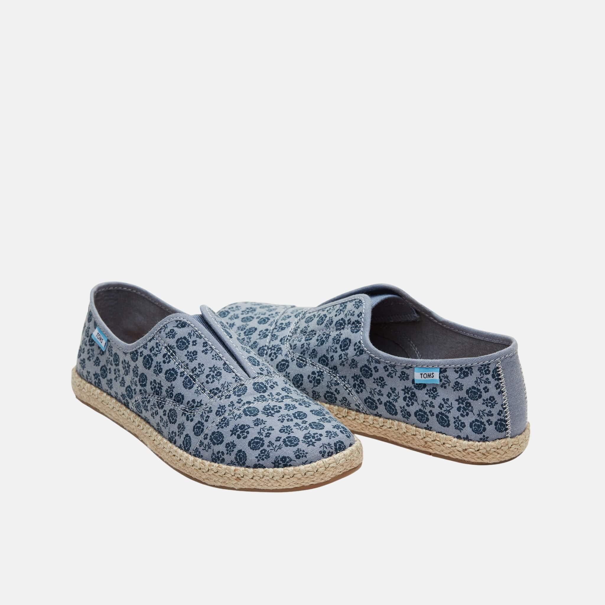 Damskie niebieskie TOMS Floral Palmera