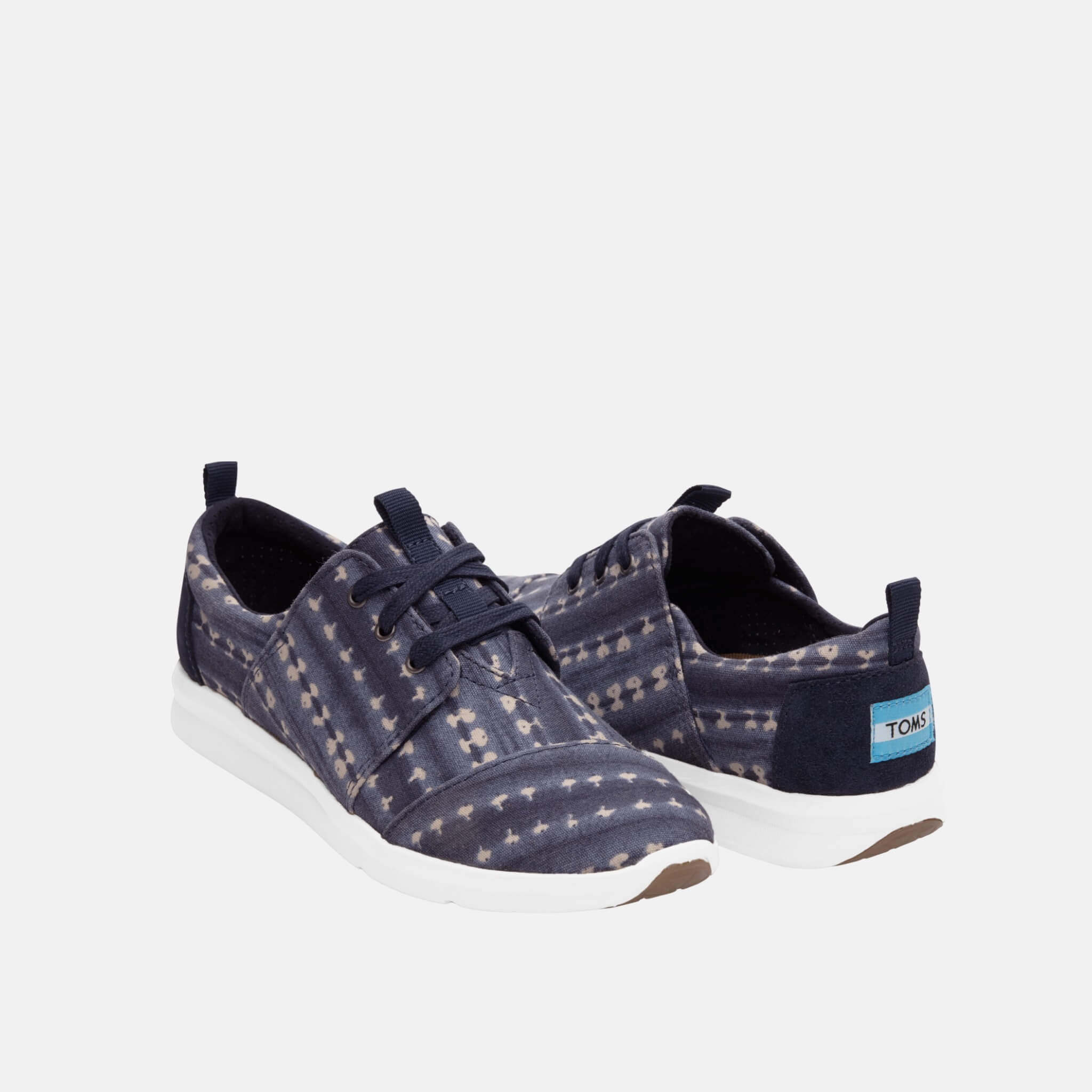 Women's Blue TOMS Batik Stripe Del Rey