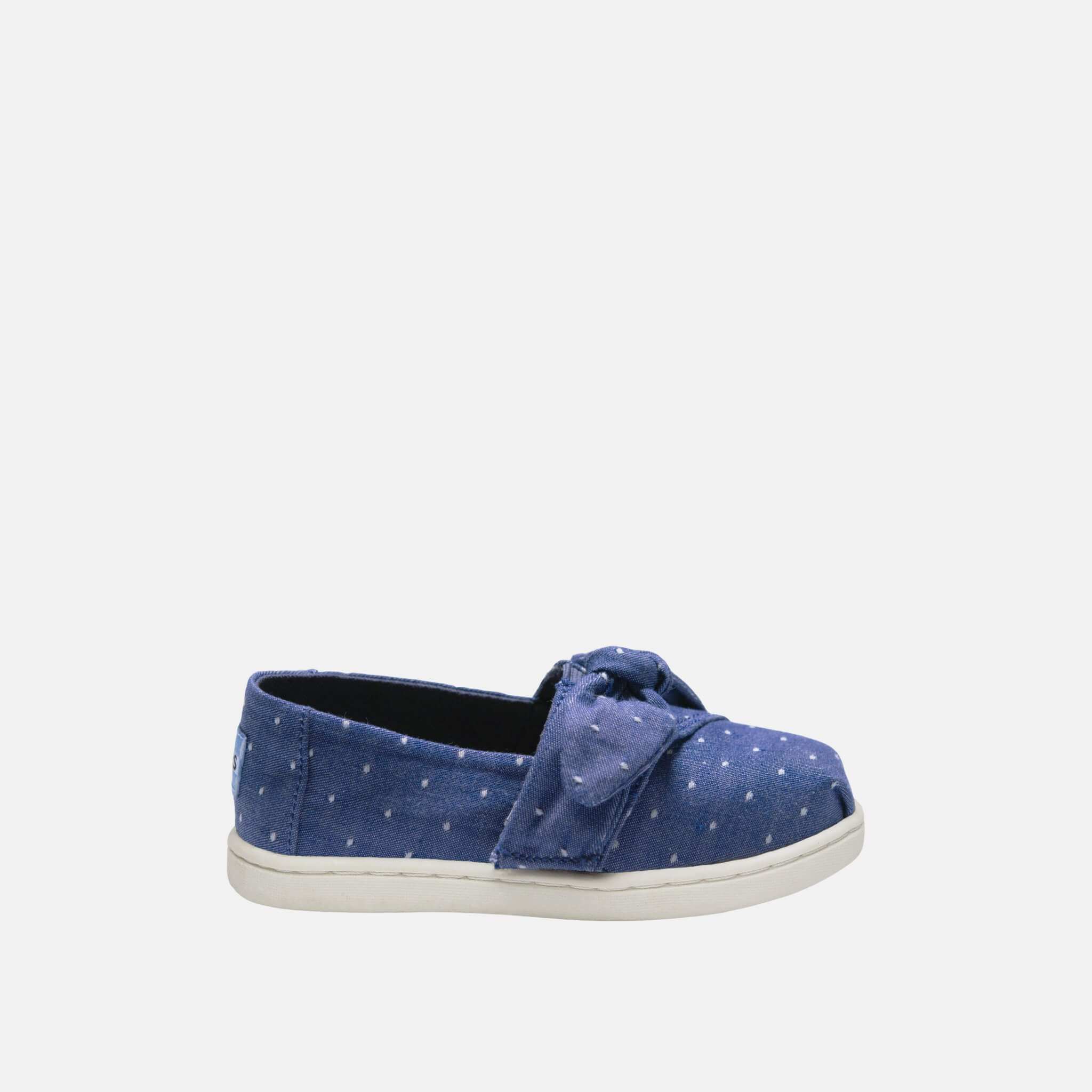 Dziecięce niebieskie TOMS Bow Seasonal Classics Tiny Alpargata