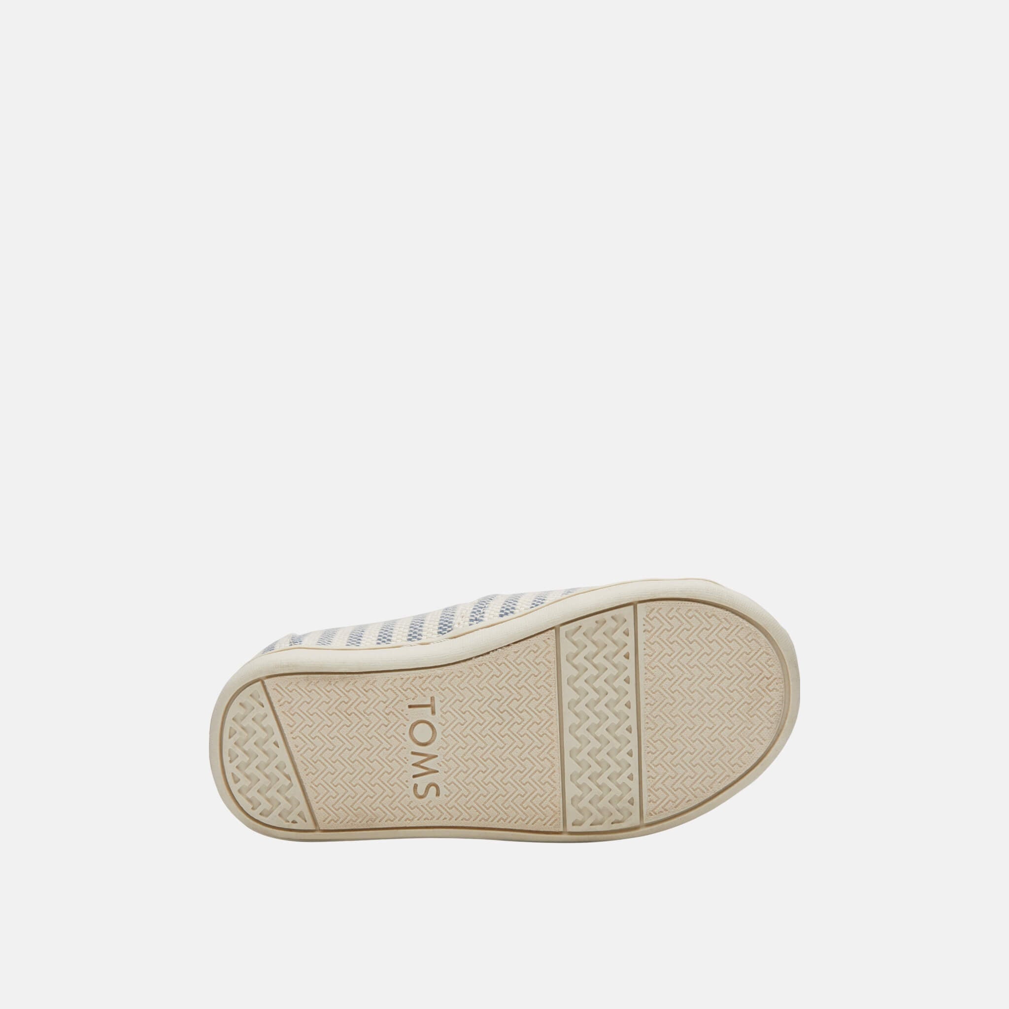 Dziecięce kremowo-niebieskie TOMS Stripes Seasonal Classics Tiny Alpargata