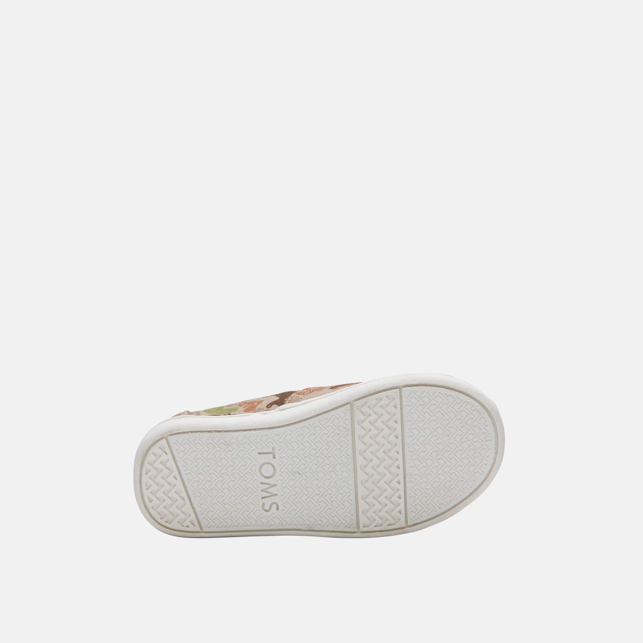 Beżowe dziecięce TOMS Creatures Camo Seasonal Classics Tiny Alpargata