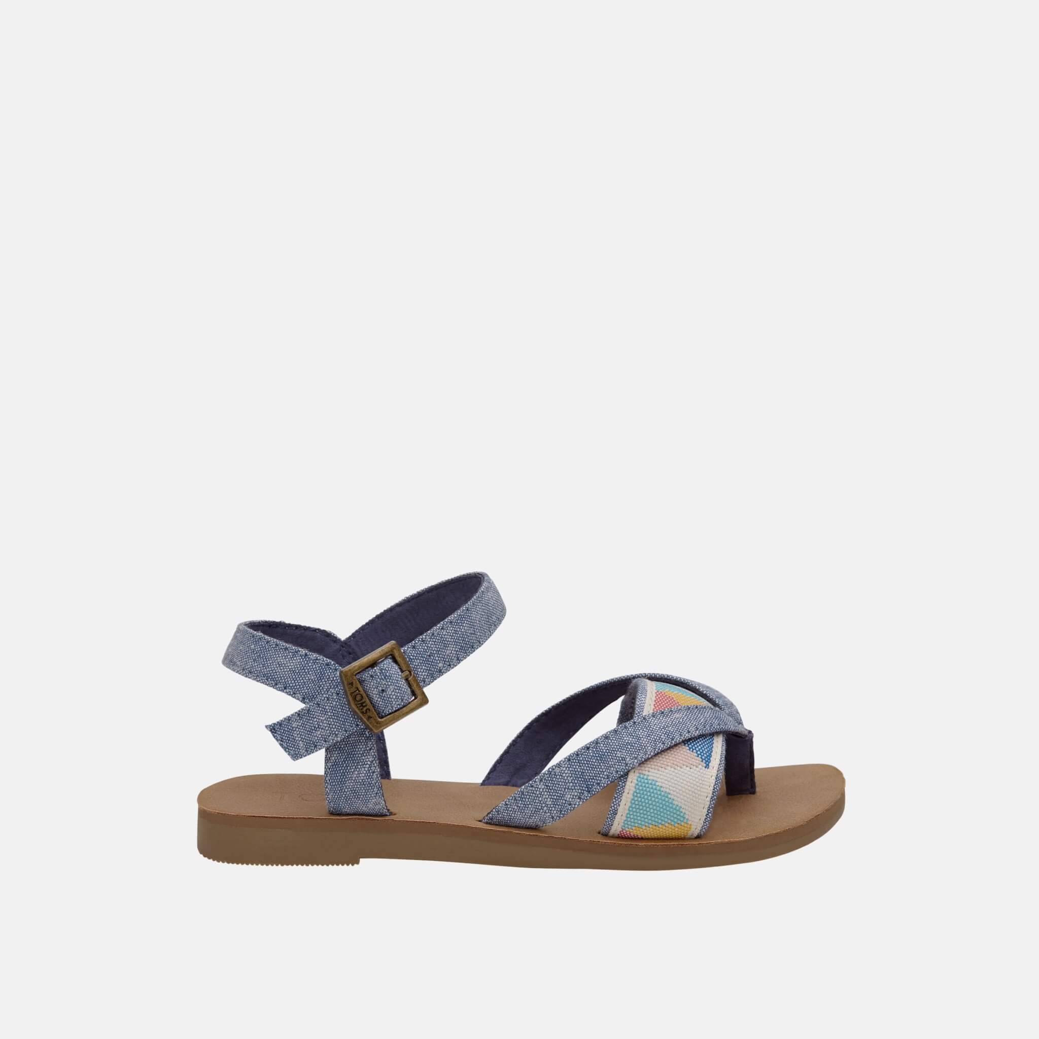 Niebieskie sandały dziecięce TOMS Youth Tribal Lexie