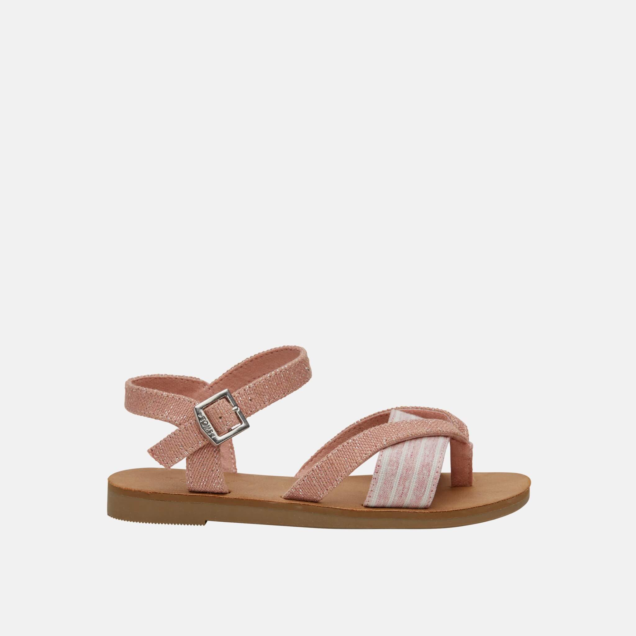 Różowe sandały dziecięce TOMS Youth Metallic Lexie