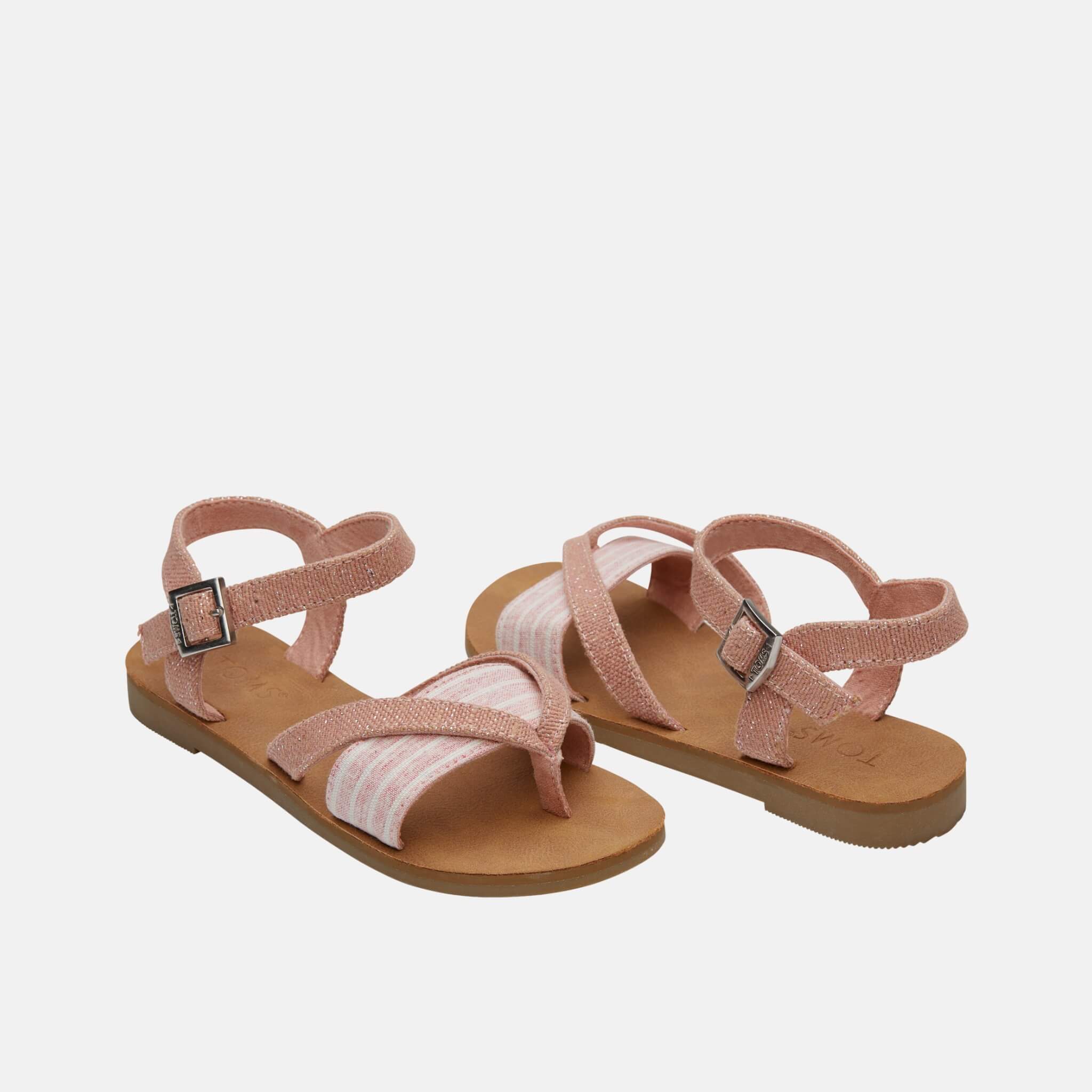 Różowe sandały dziecięce TOMS Youth Metallic Lexie