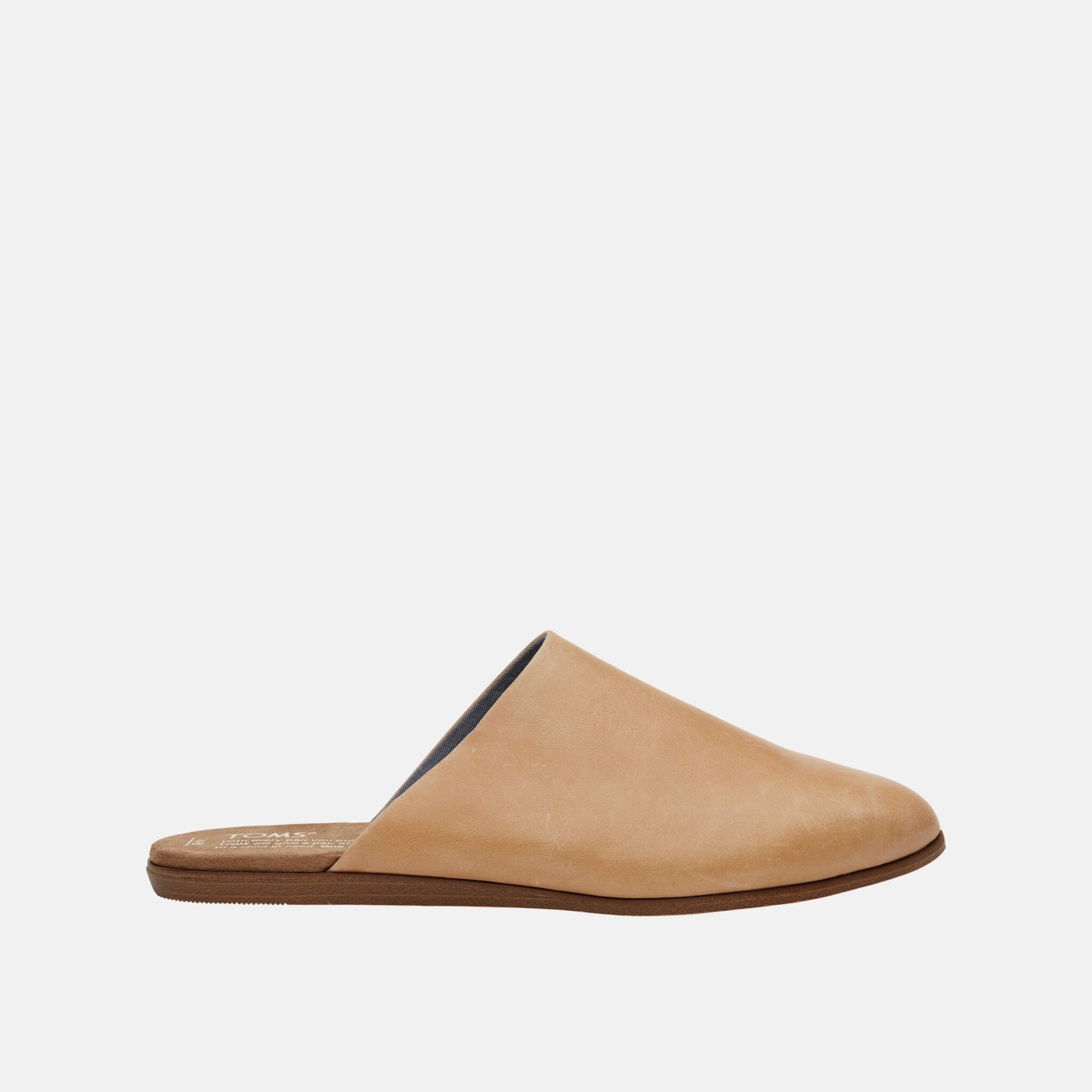 Damskie brązowe kapcie TOMS Leather Jutti Mule