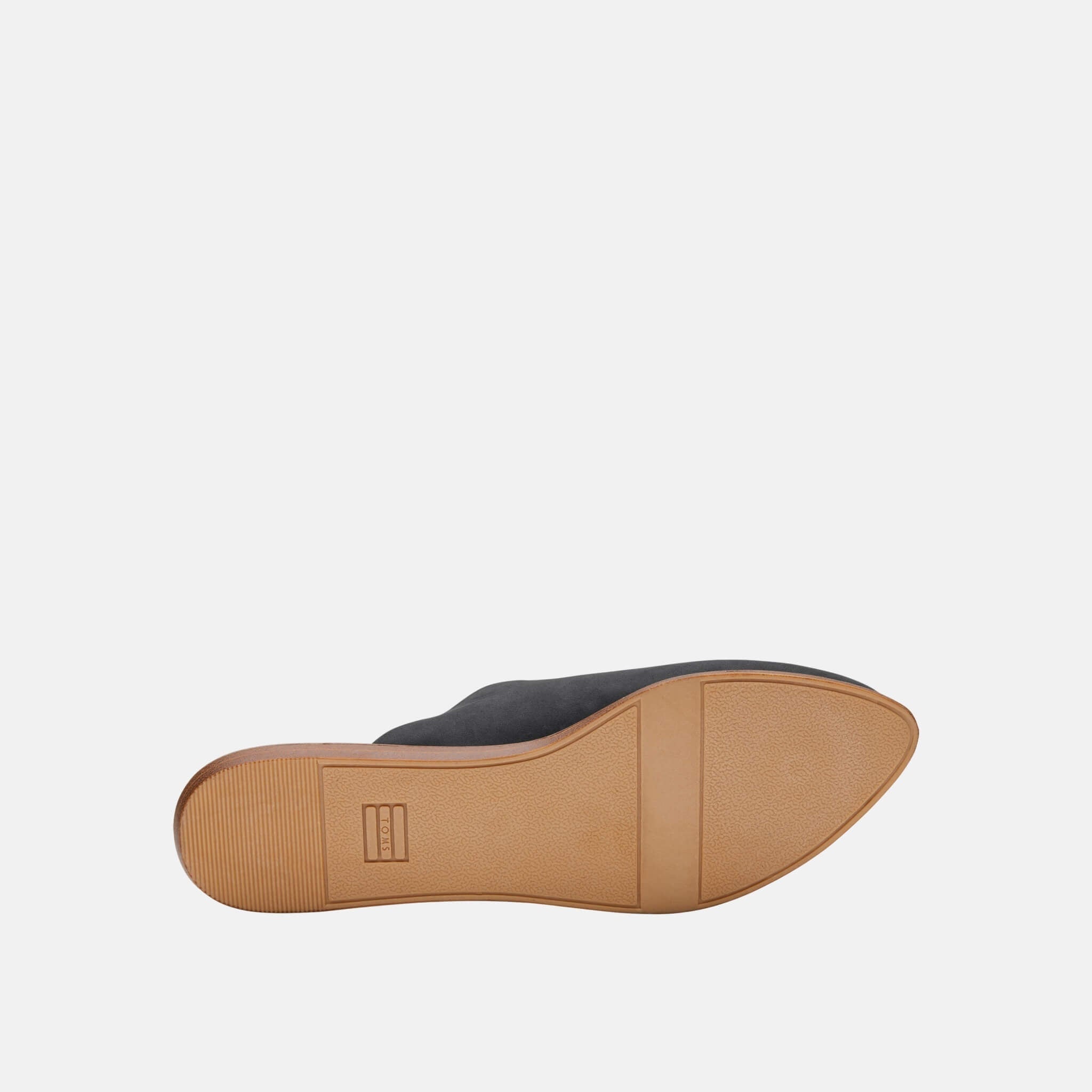 Damskie czarne kapcie TOMS Leather Jutti Mule