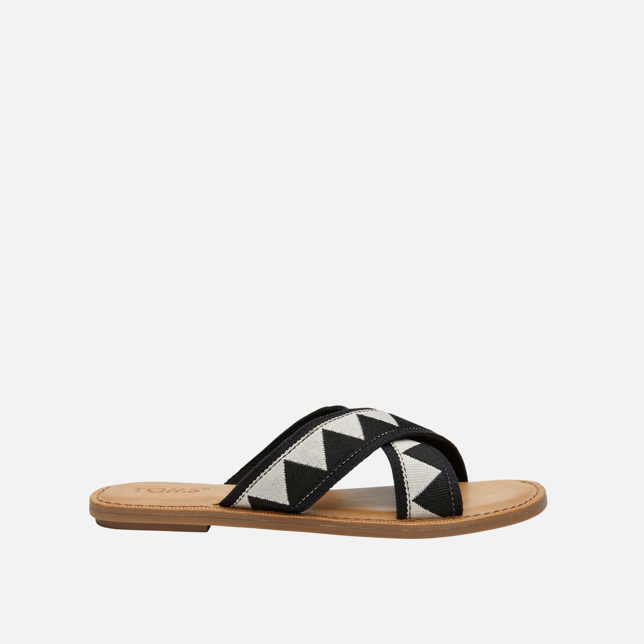 Damskie czarno-białe sandały TOMS Tribal Viv