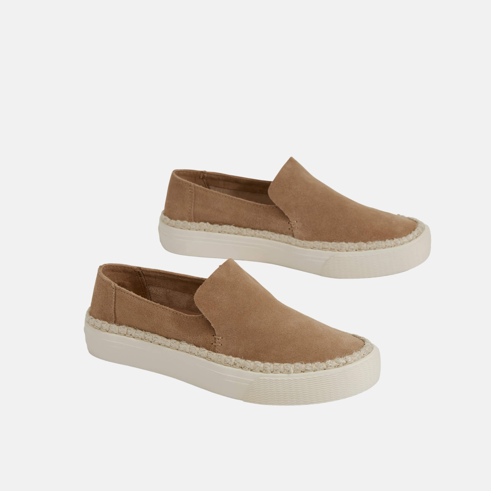 Damskie brązowe slip-ony TOMS Suede Sunset