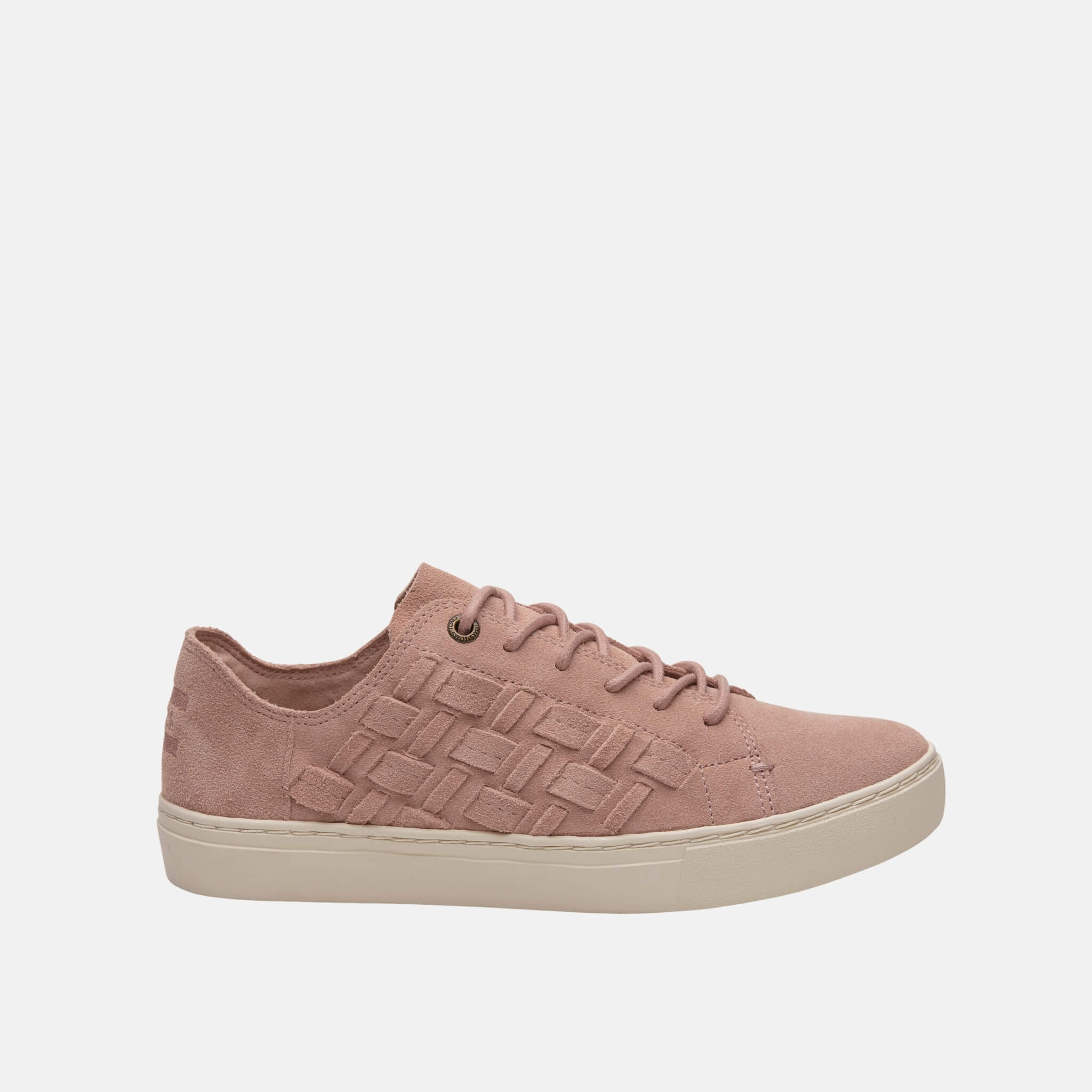 Women's Pink TOMS Suede Basketweave Lenox