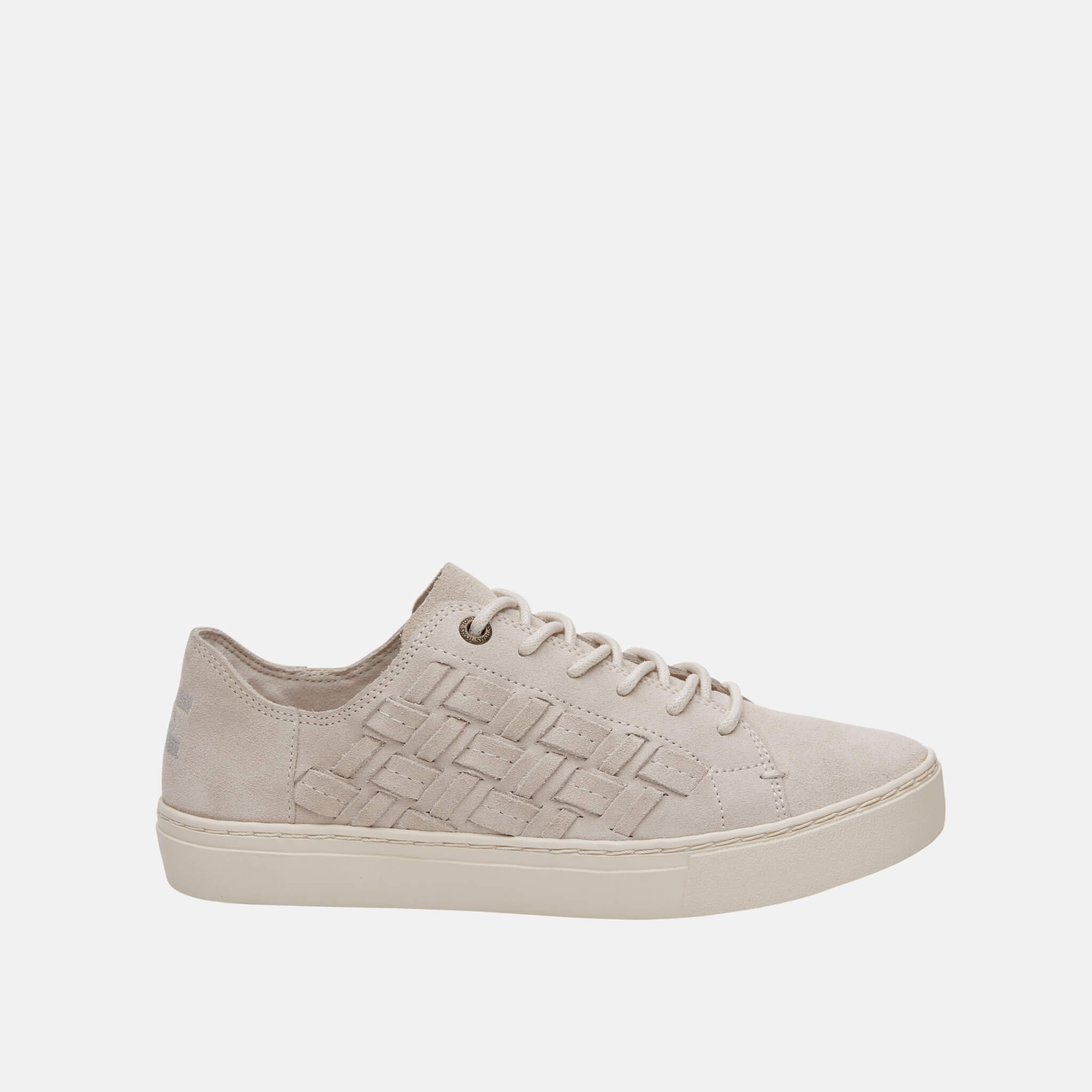 Women's Beige TOMS Suede Basketweave Lenox