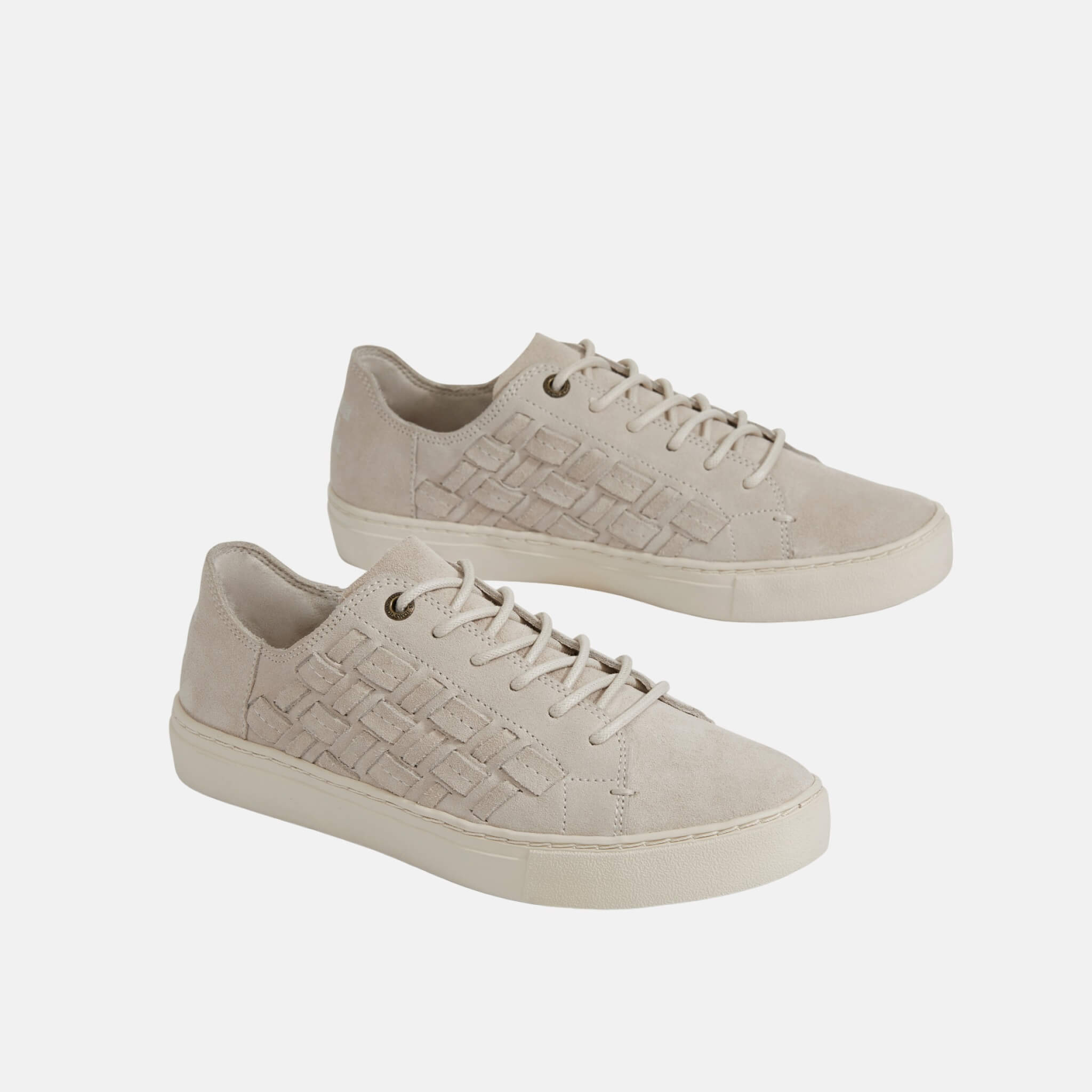 Women's Beige TOMS Suede Basketweave Lenox