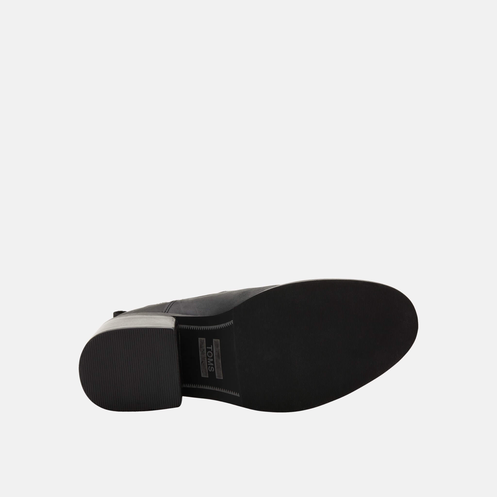 Czarne damskie na obcasie TOMS Leather Esme