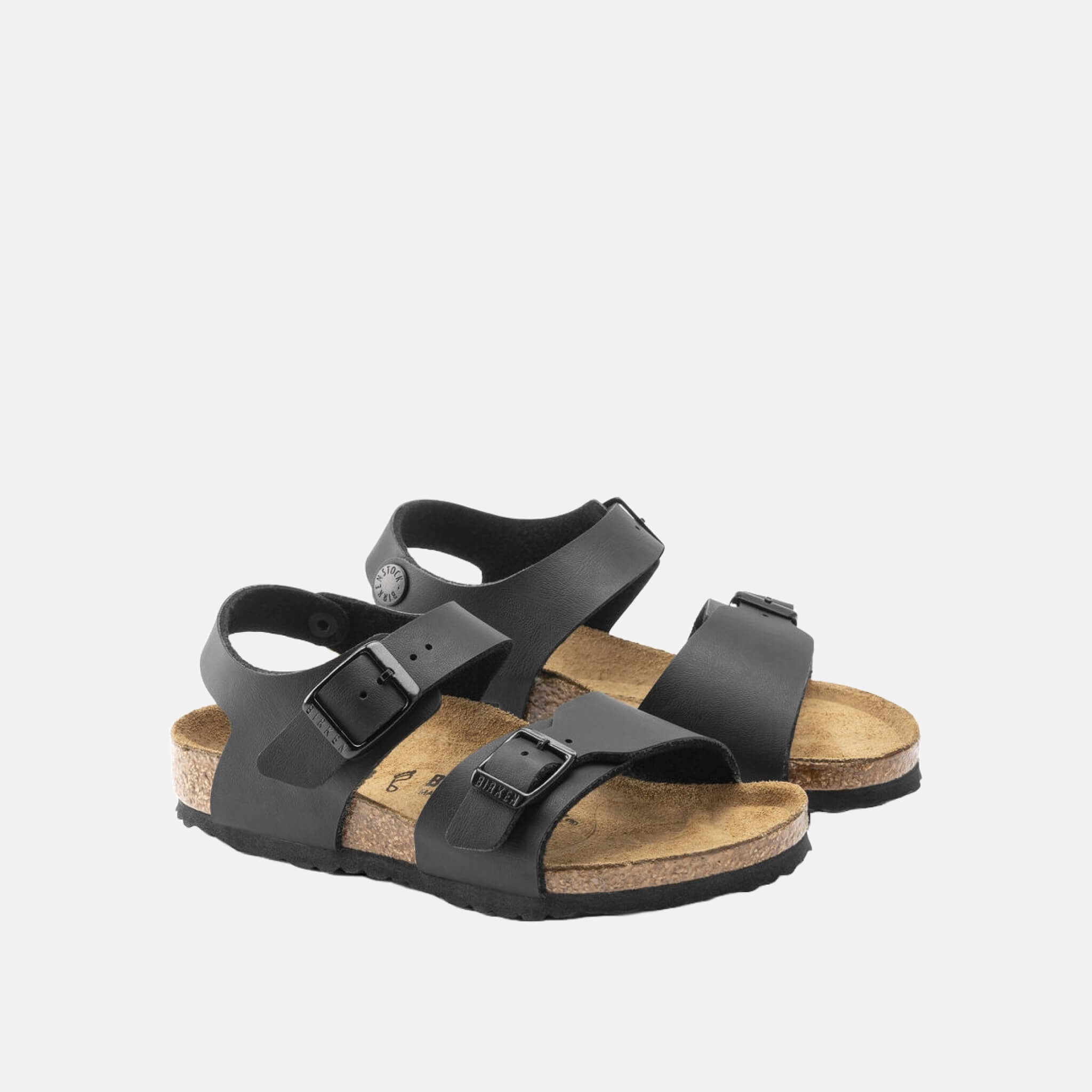 Dziecięce czarne sandały Birkenstock New York Birko-Flor