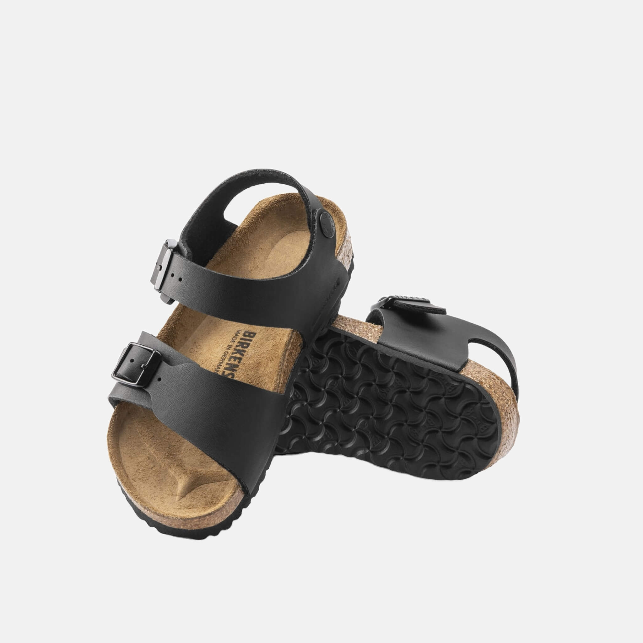 Dziecięce czarne sandały Birkenstock New York Birko-Flor