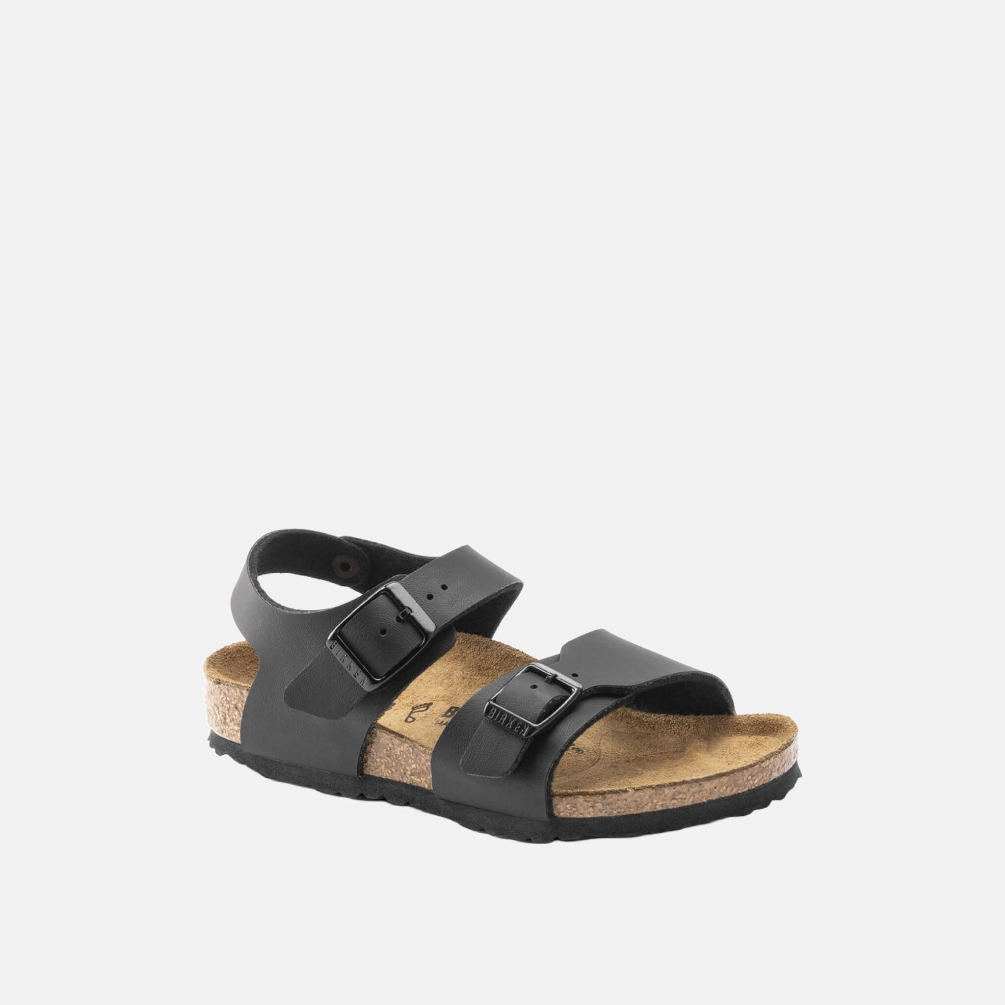 Dziecięce czarne sandały Birkenstock New York Birko-Flor
