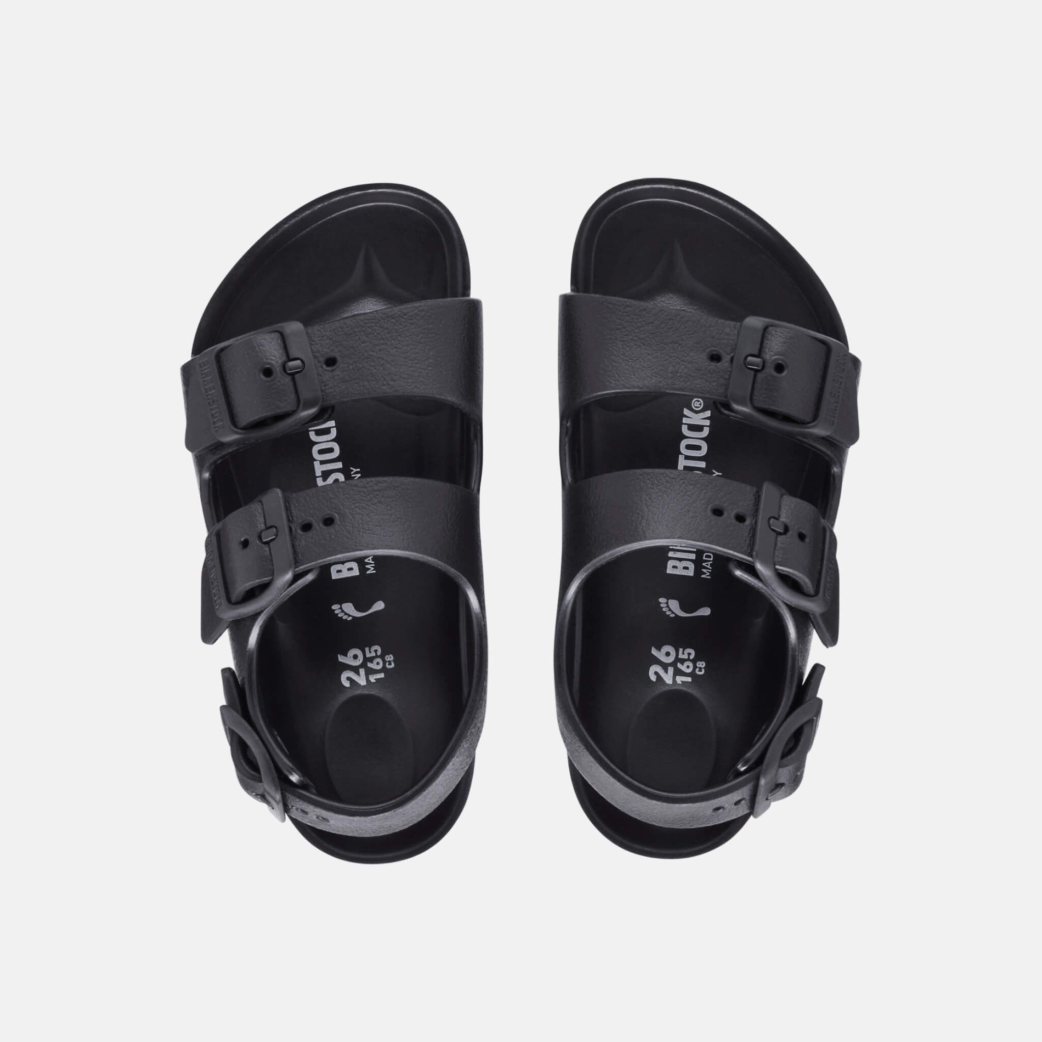 Dziecięce czarne sandały Birkenstock Milano Essentials Kids EVA
