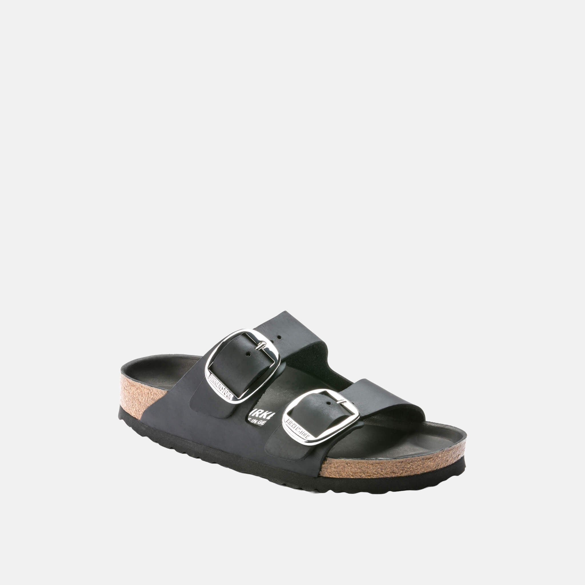Czarne klapki Birkenstock Arizona Big Buckle Oiled Leather
