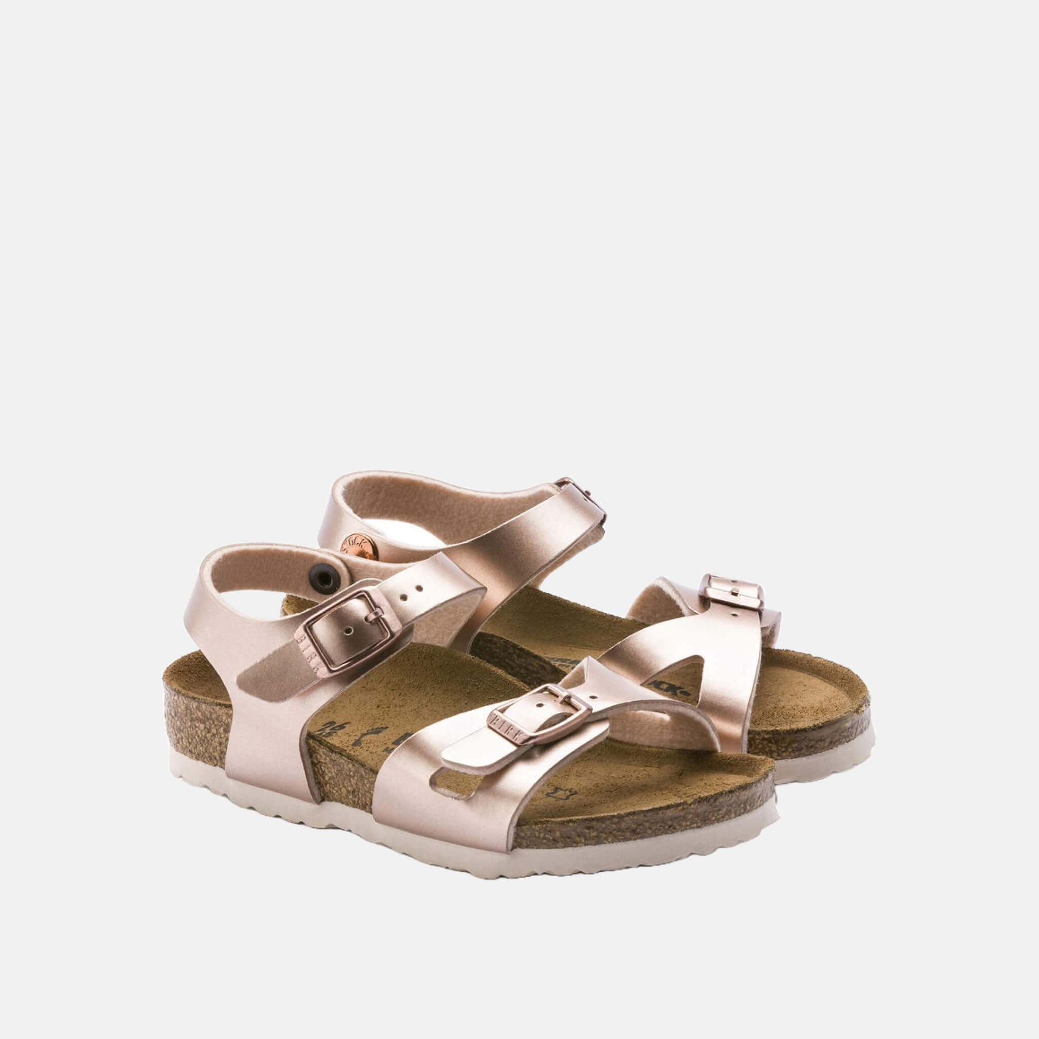 Dziecięce różowe sandały Birkenstock Rio Birko-Flor Electric Metallic