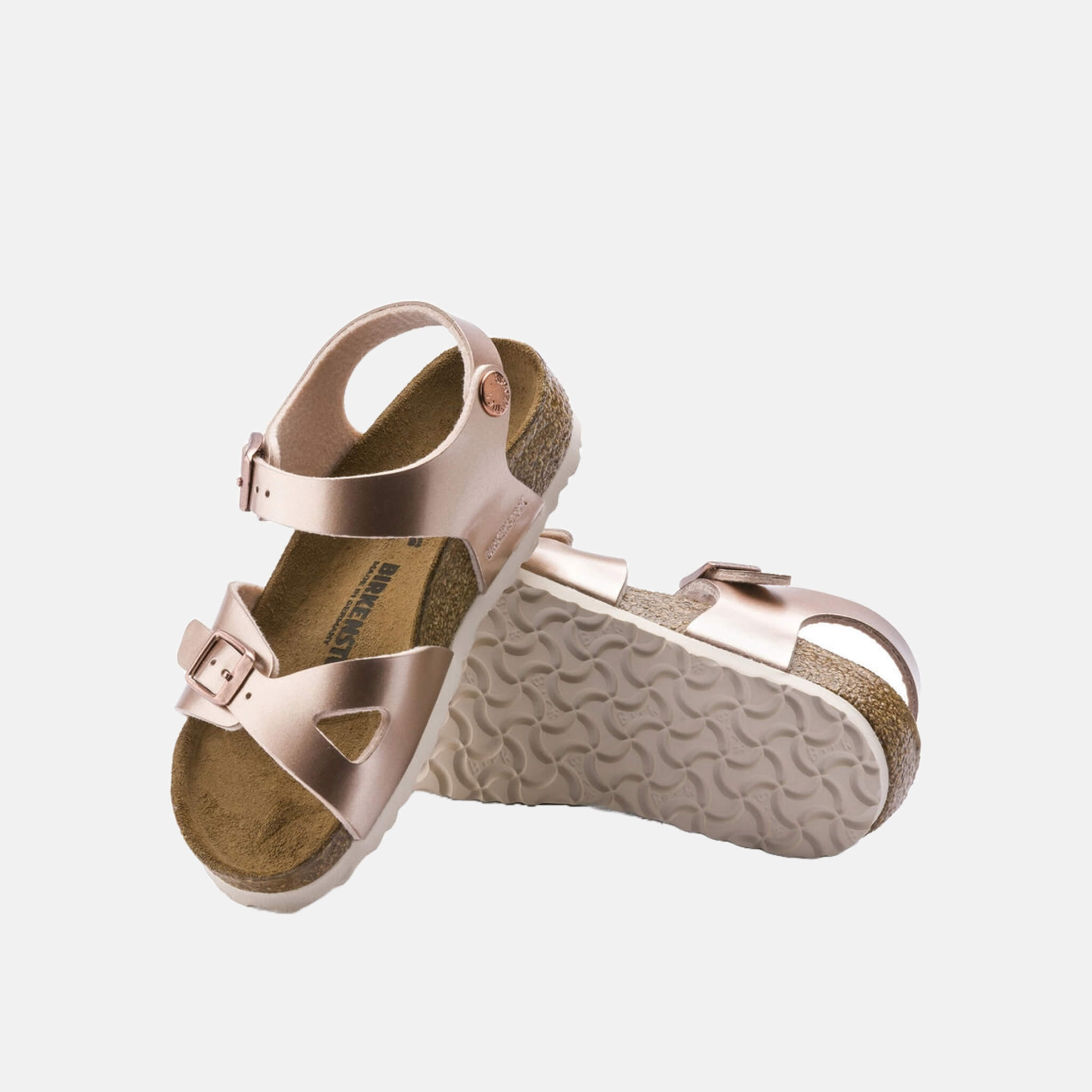 Dziecięce różowe sandały Birkenstock Rio Birko-Flor Electric Metallic
