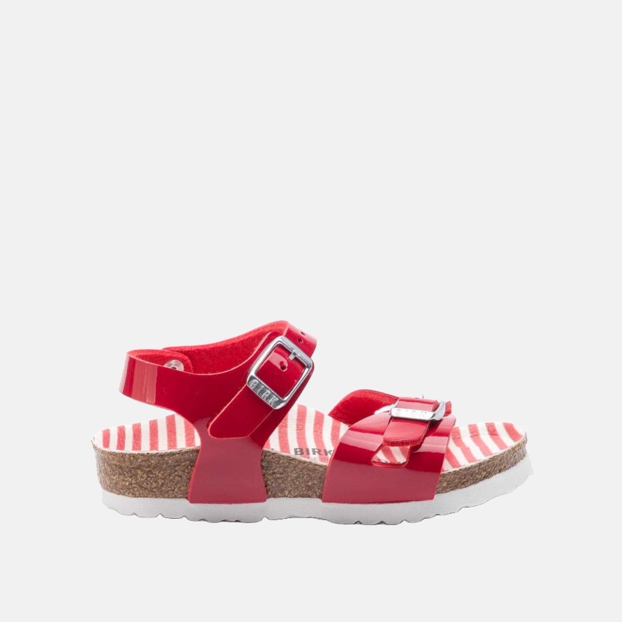 Dziecięce czerwone sandały Birkenstock Rio Birko-Flor