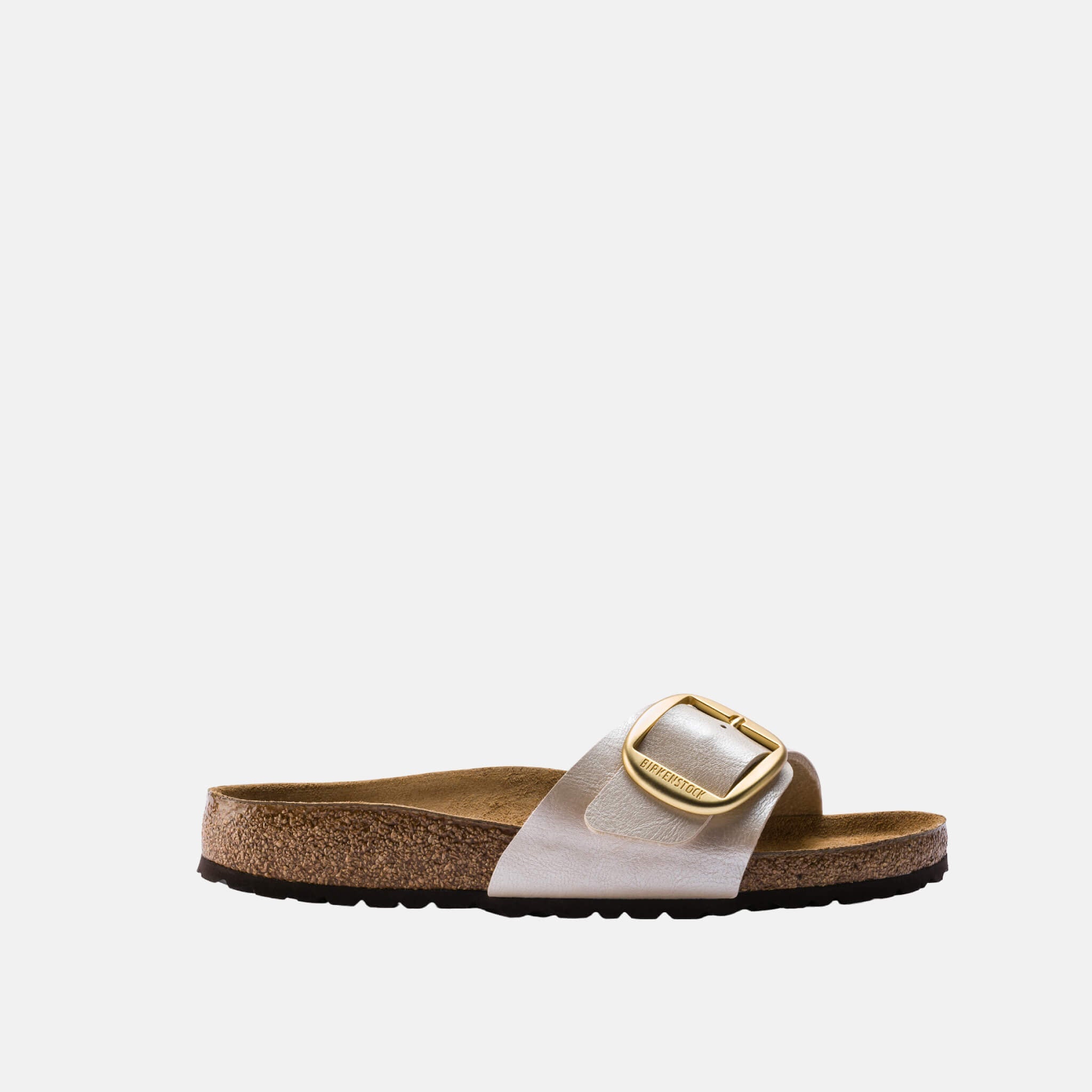 Perłowe klapki Birkenstock Madrid Big Buckle Graceful