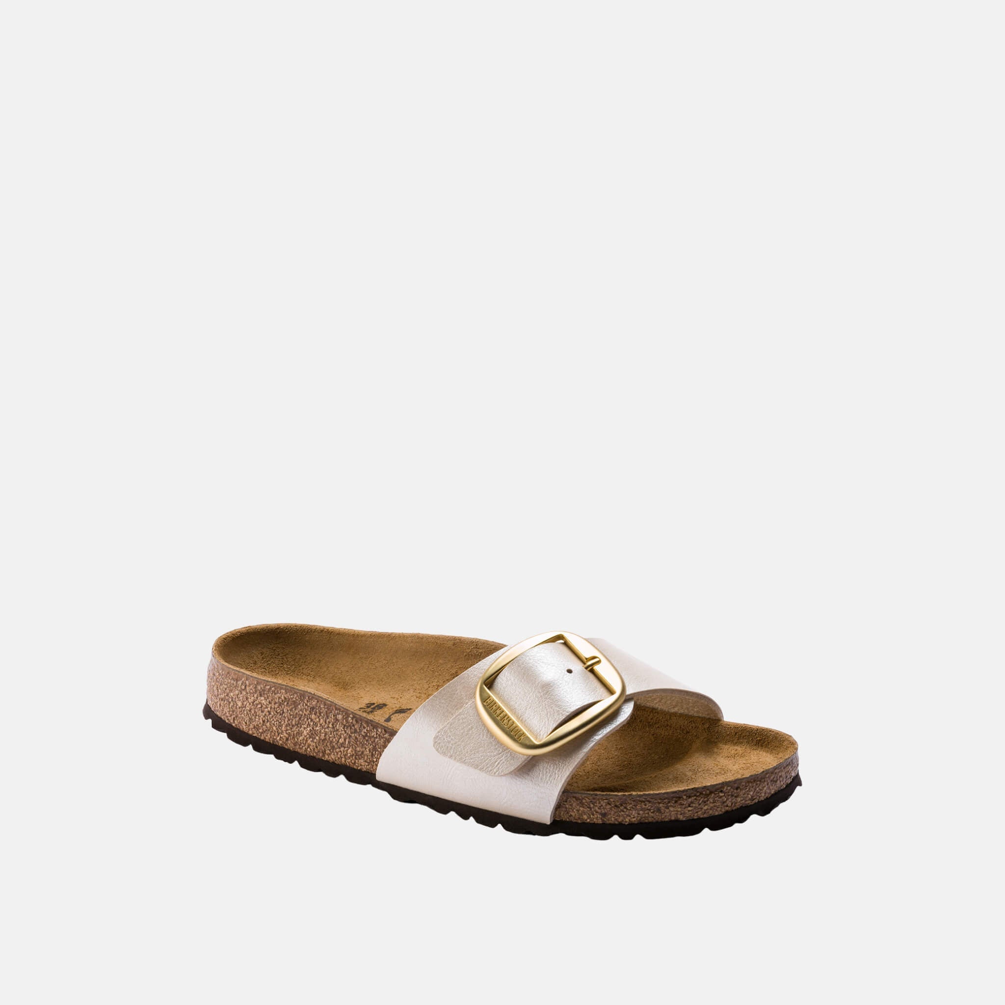 Perłowe klapki Birkenstock Madrid Big Buckle Graceful