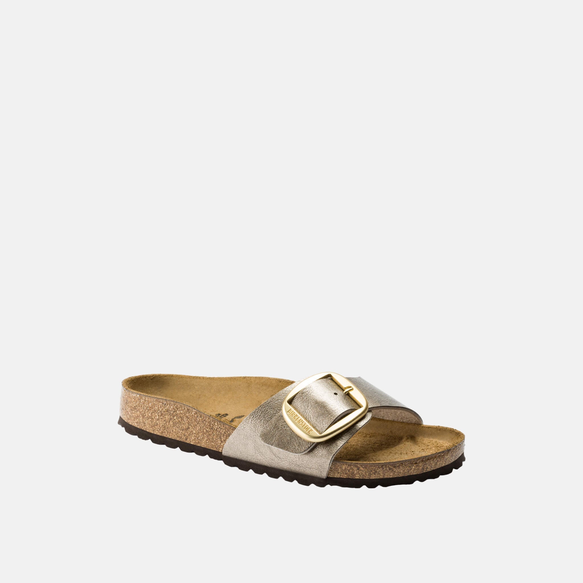 Birkenstock Madrid Big Buckle Graceful gold flip-flops in regular size