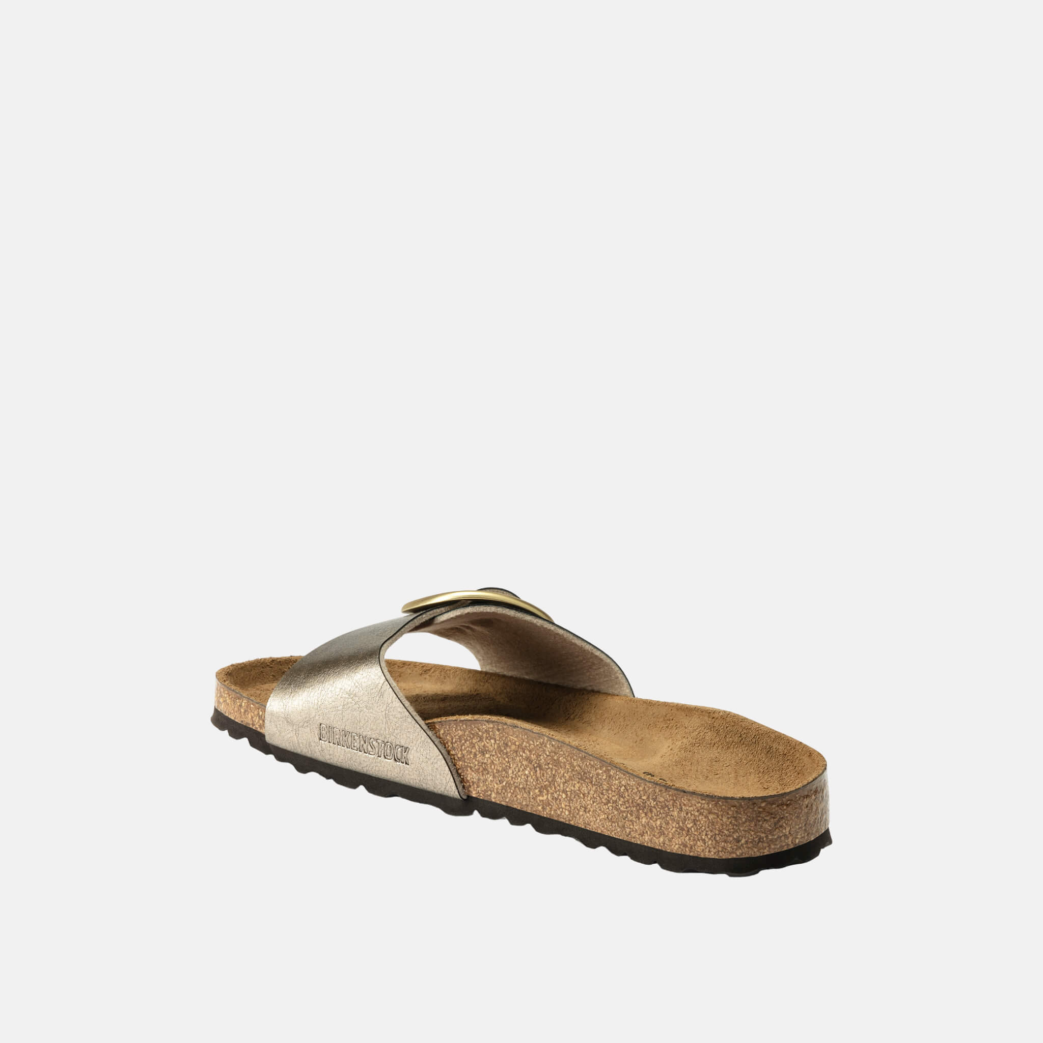 Birkenstock Madrid Big Buckle Graceful gold flip-flops in regular size
