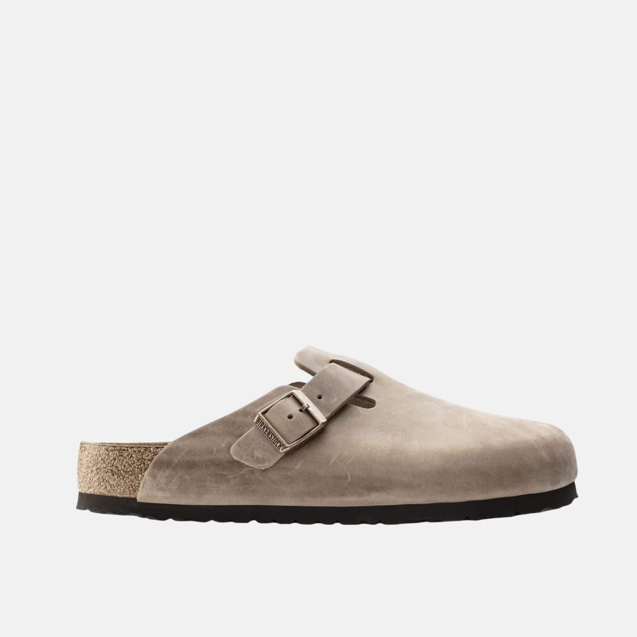 Brązowe klapki Boston Regular Soft Footbed Natural Leather Oiled