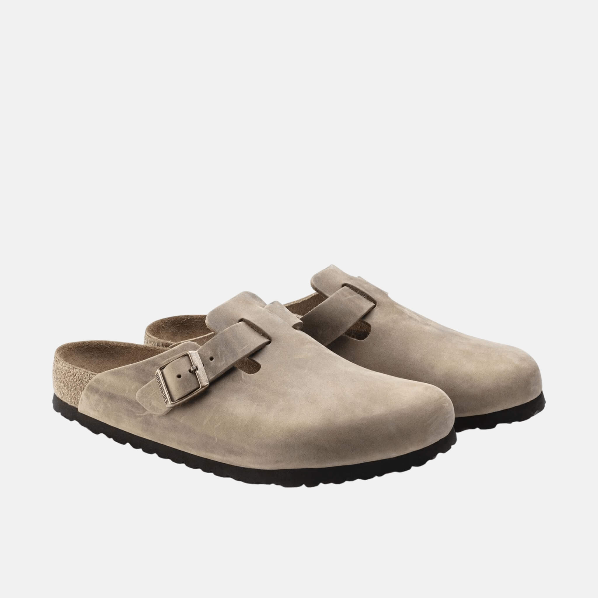 Brązowe klapki Boston Regular Soft Footbed Natural Leather Oiled