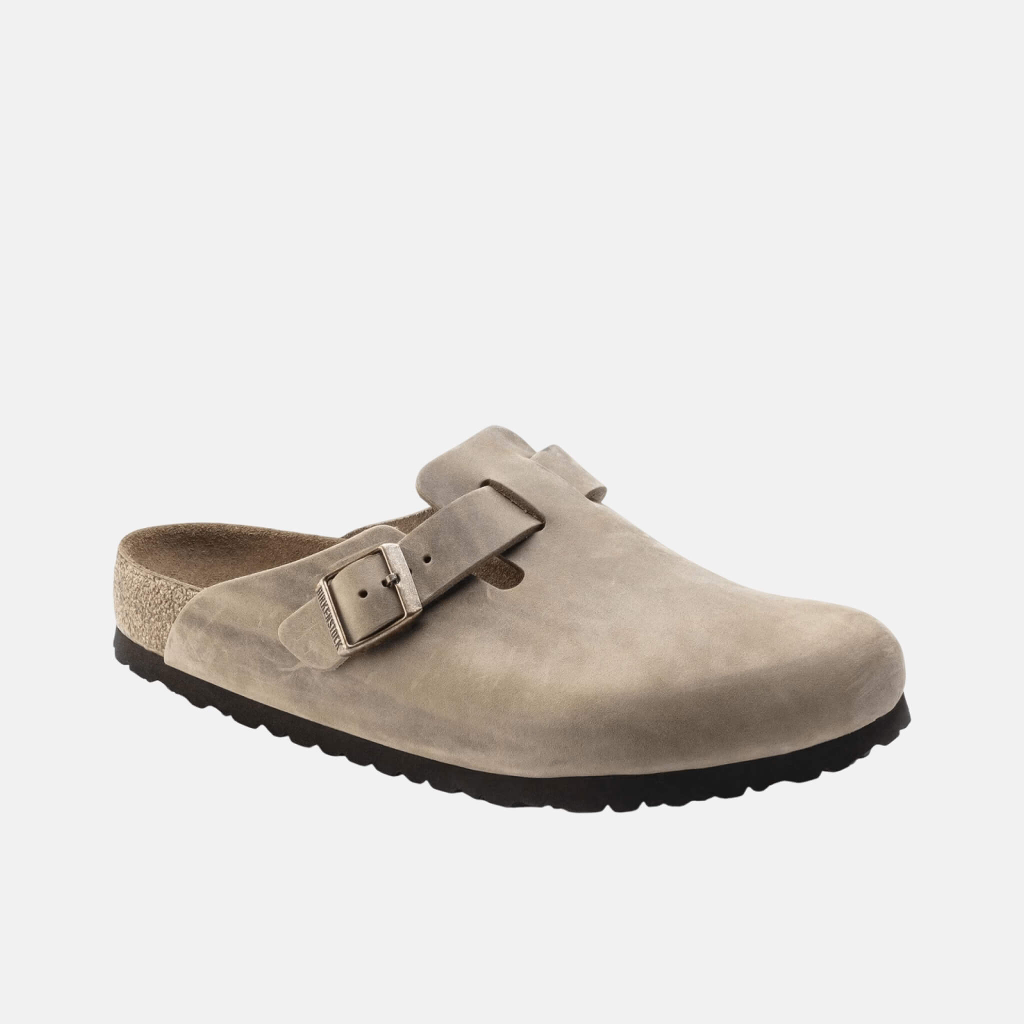 Brązowe klapki Boston Regular Soft Footbed Natural Leather Oiled