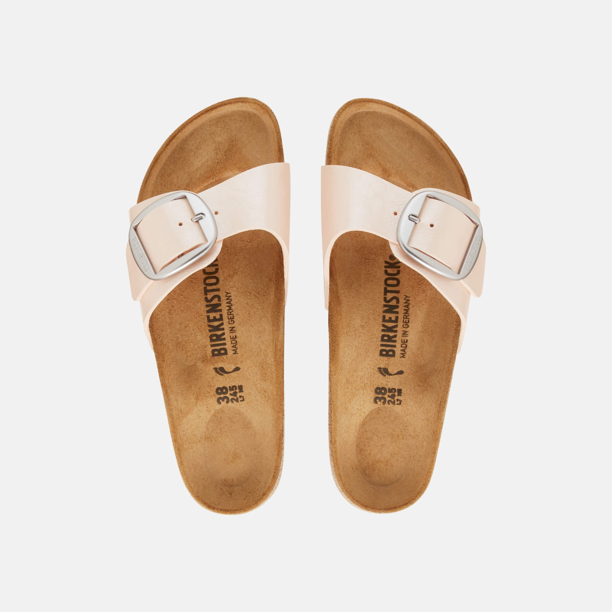 Różowe klapki Birkenstock Madrid Big Buckle Birko-Flor