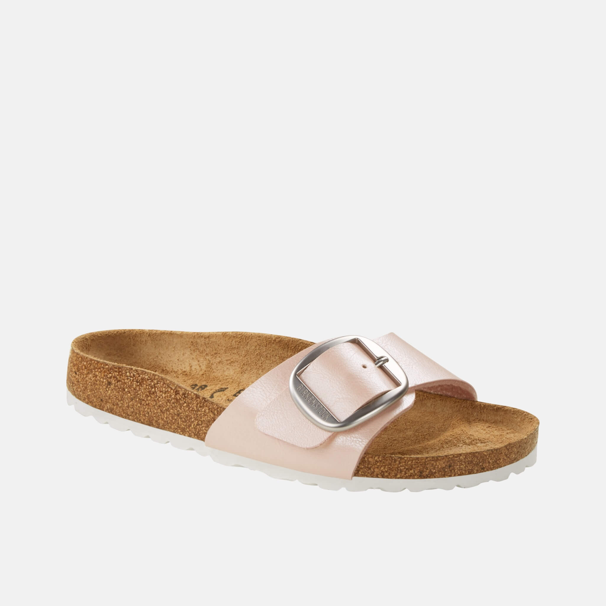 Różowe klapki Birkenstock Madrid Big Buckle Birko-Flor