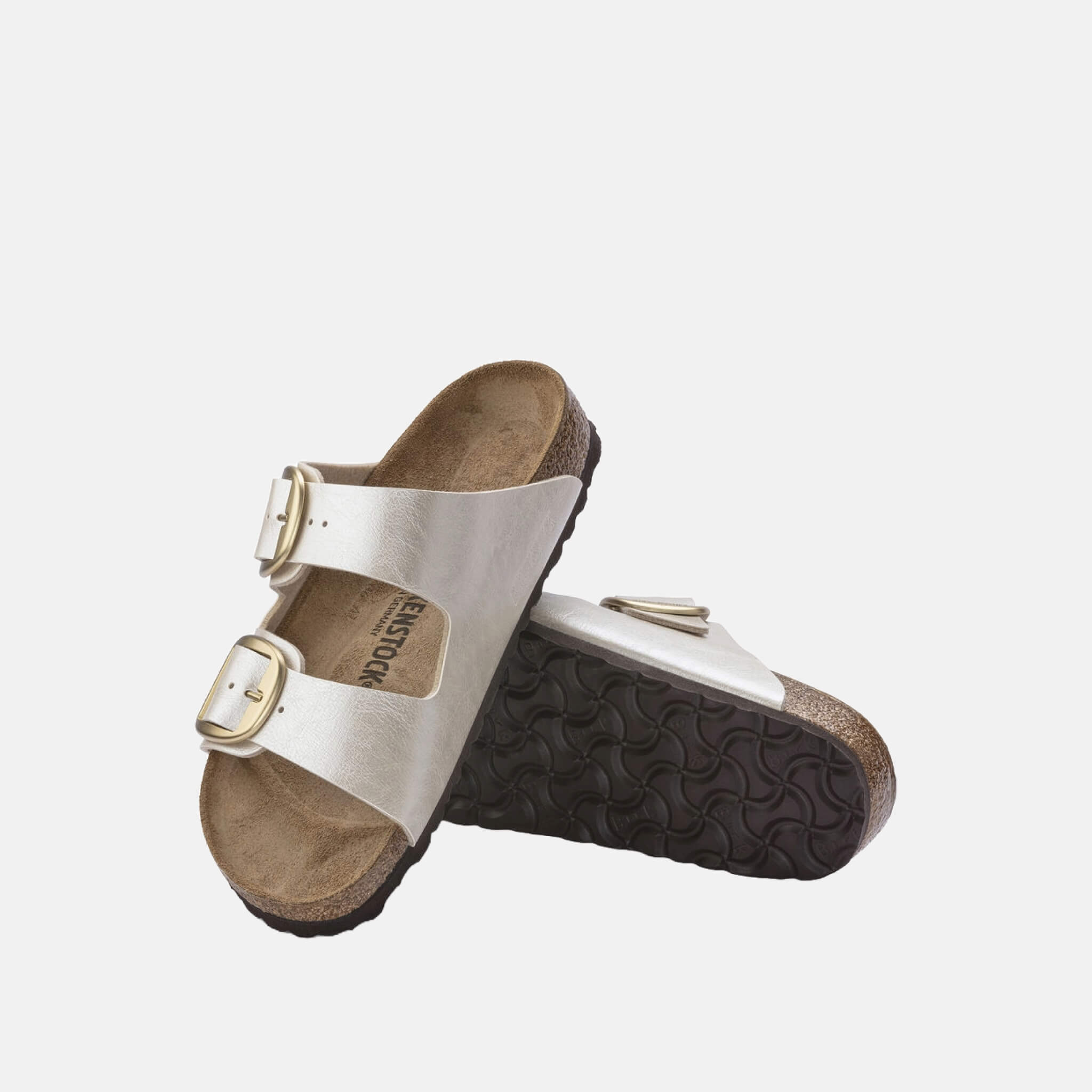 Perłowe klapki Birkenstock Arizona Big Buckle Graceful