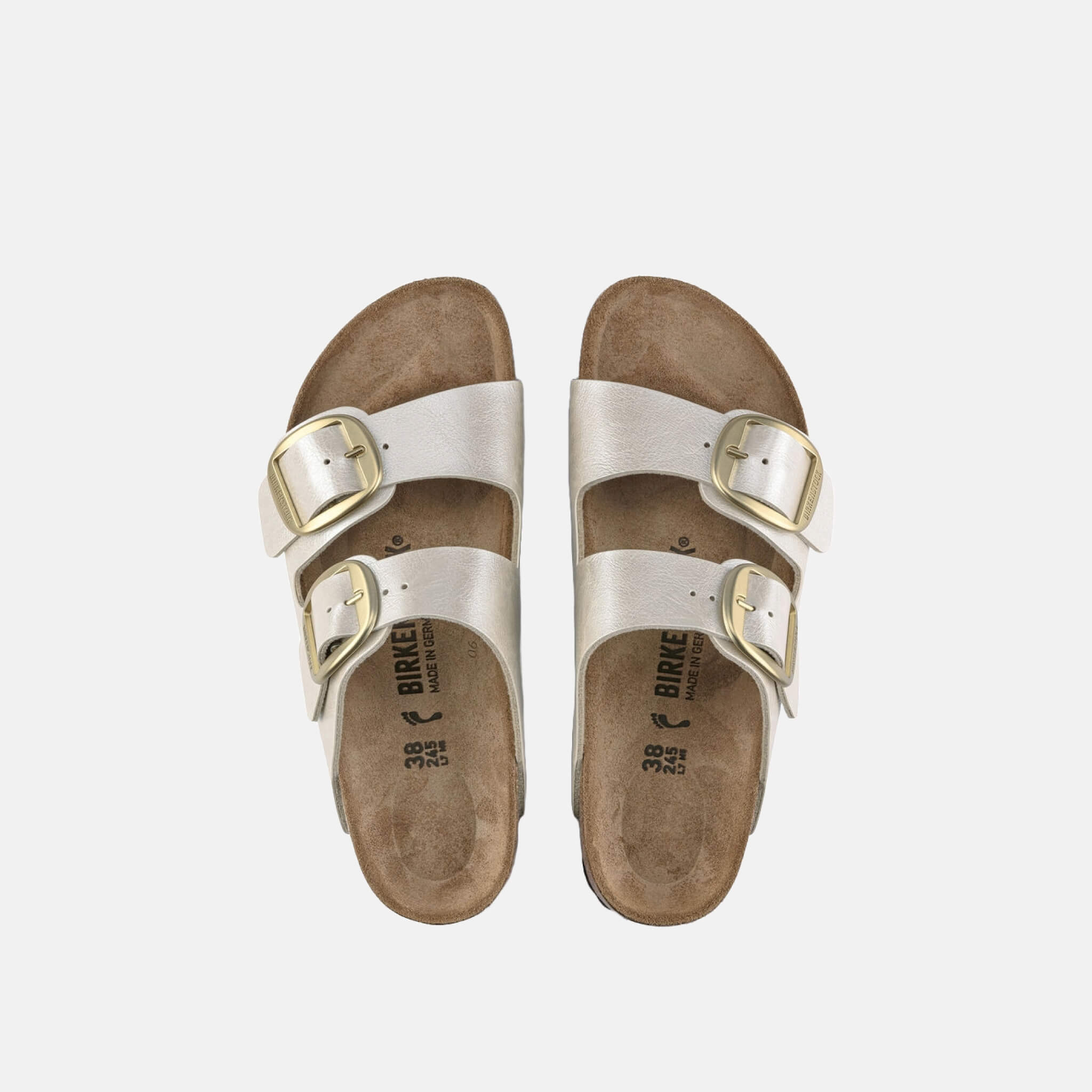 Perłowe klapki Birkenstock Arizona Big Buckle Graceful