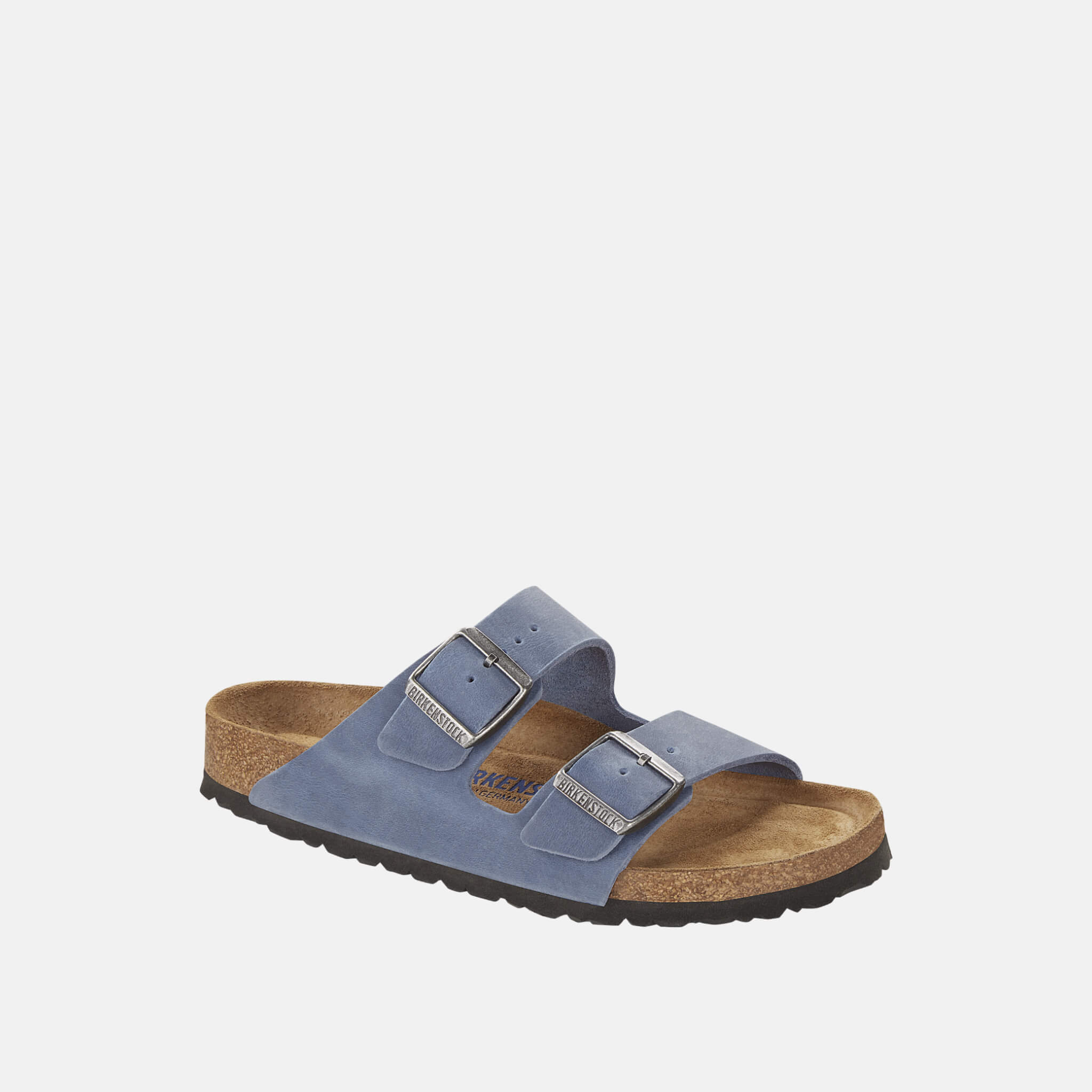 Niebieskie klapki Birkenstock Arizona Soft Footbed Oiled Leather
