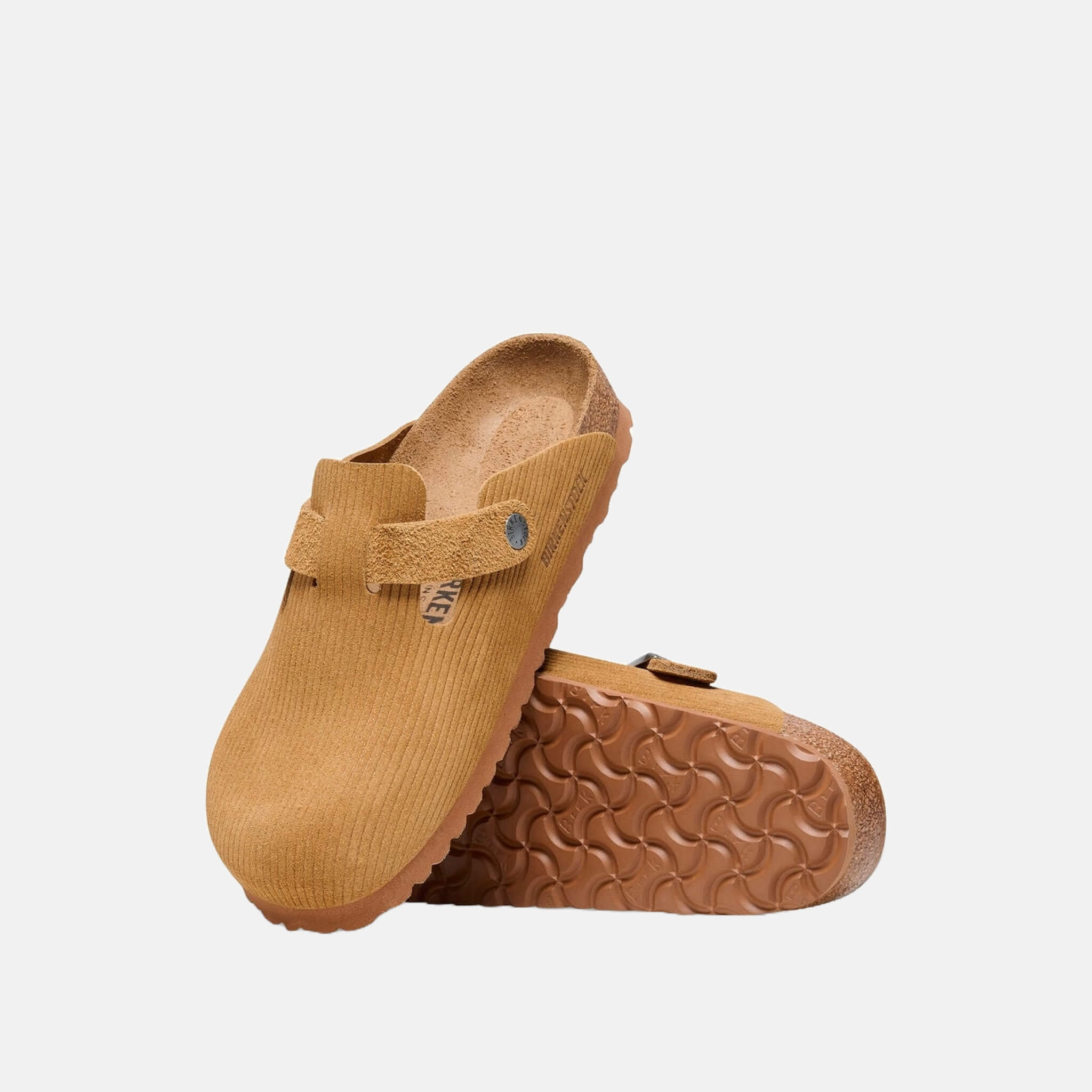 Brązowe klapki Boston Corduroy Regular