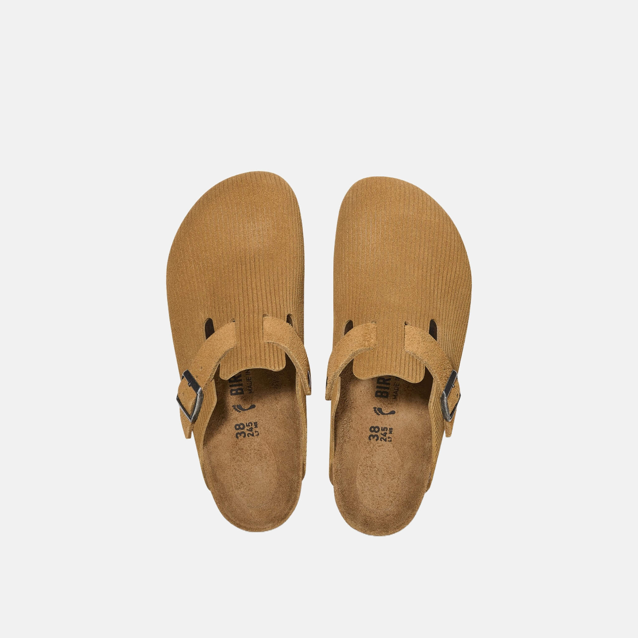 Brązowe klapki Boston Corduroy Regular