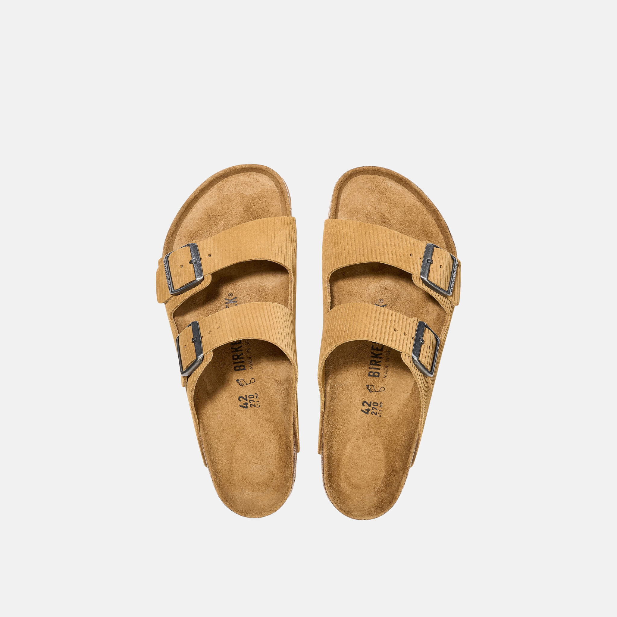 Brązowe klapki Arizona Corduroy w rozmiarze regular
