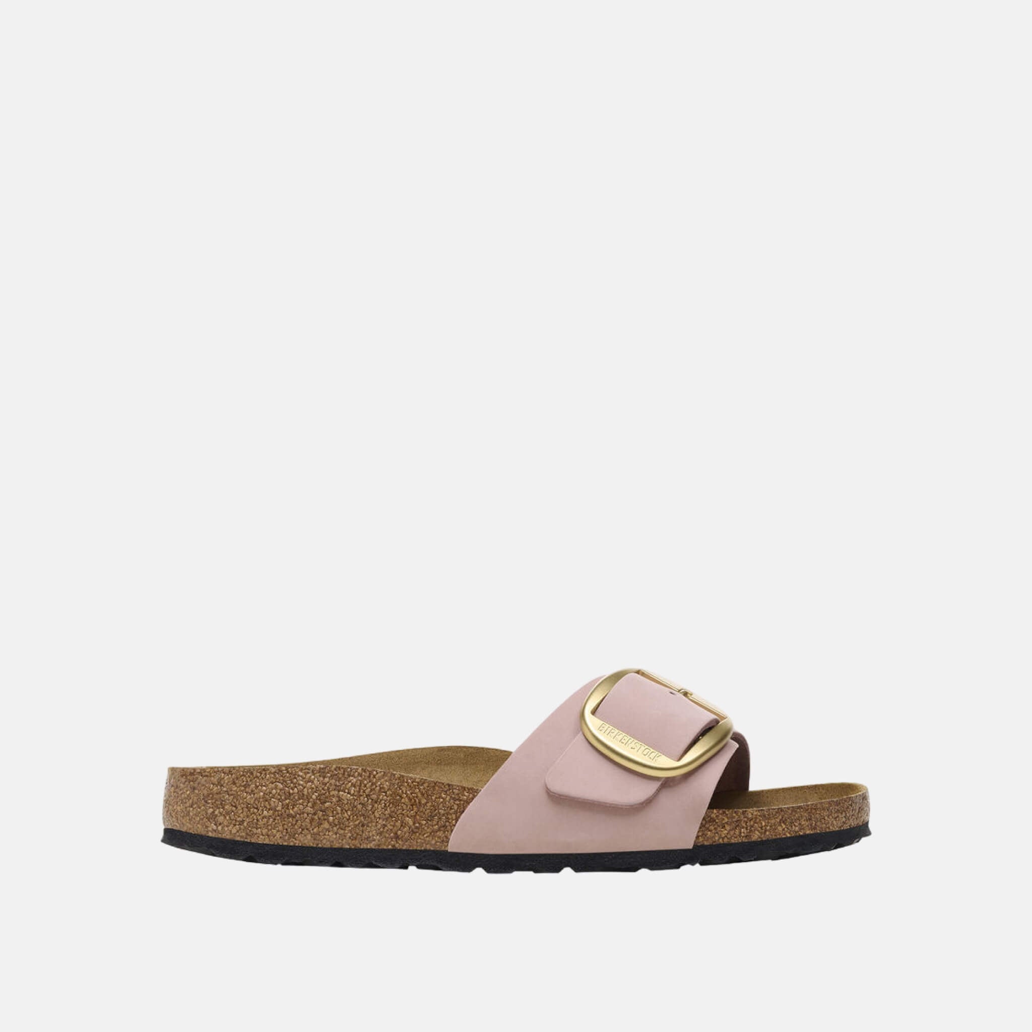 Różowe klapki Birkenstock Madrid Big Buckle Nubuck Leather