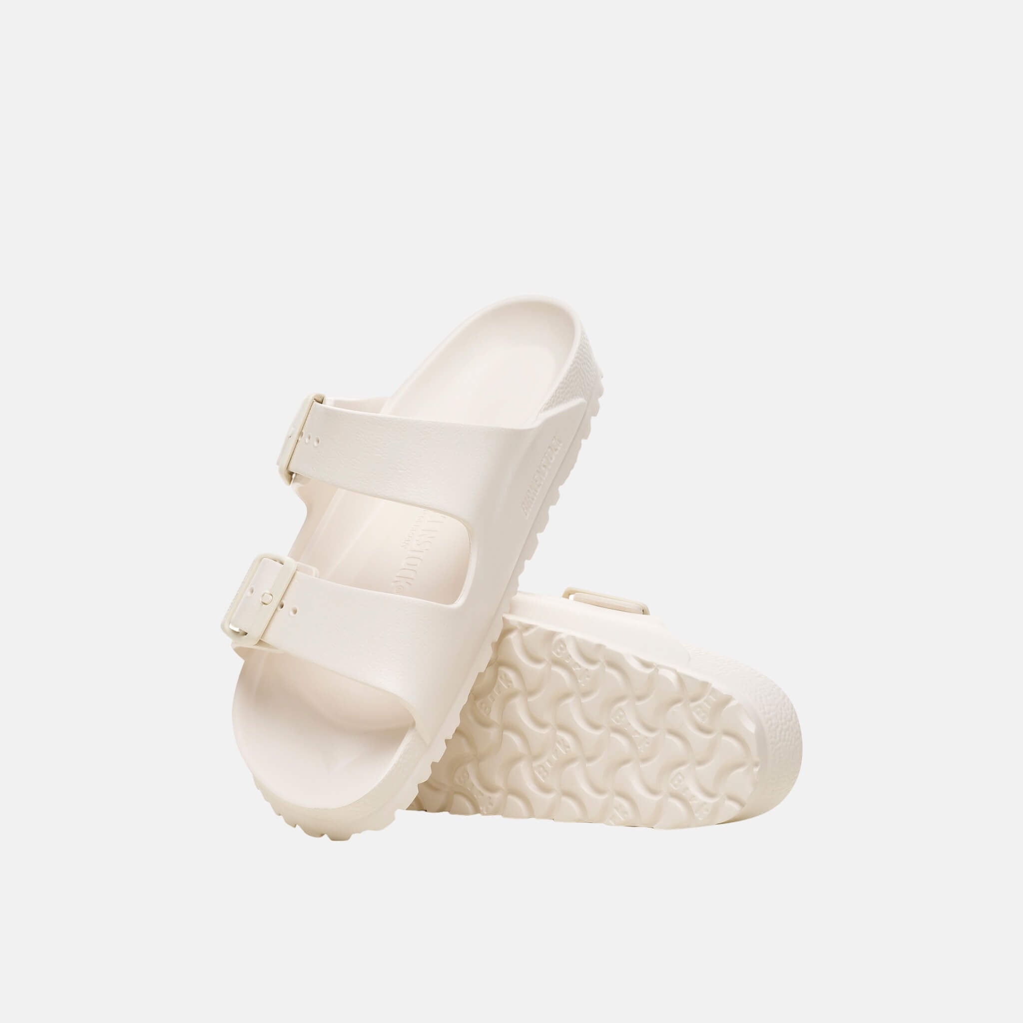 Kremowe wąskie klapki Birkenstock Arizona EVA