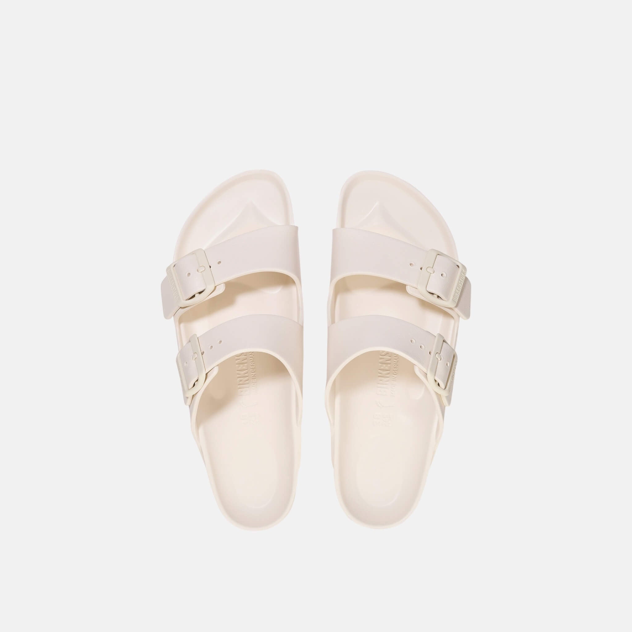 Kremowe wąskie klapki Birkenstock Arizona EVA