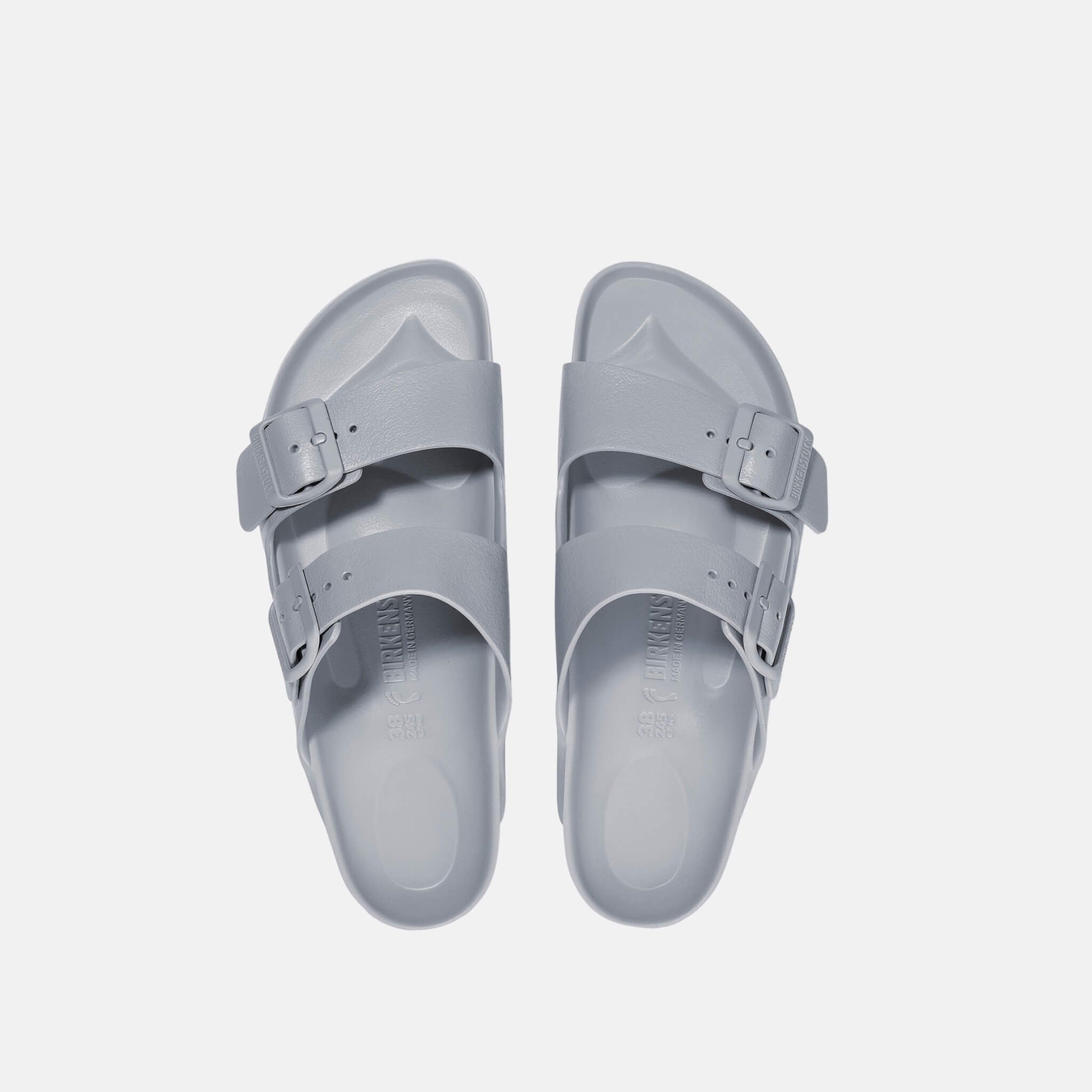 Szare wąskie klapki Birkenstock Arizona EVA