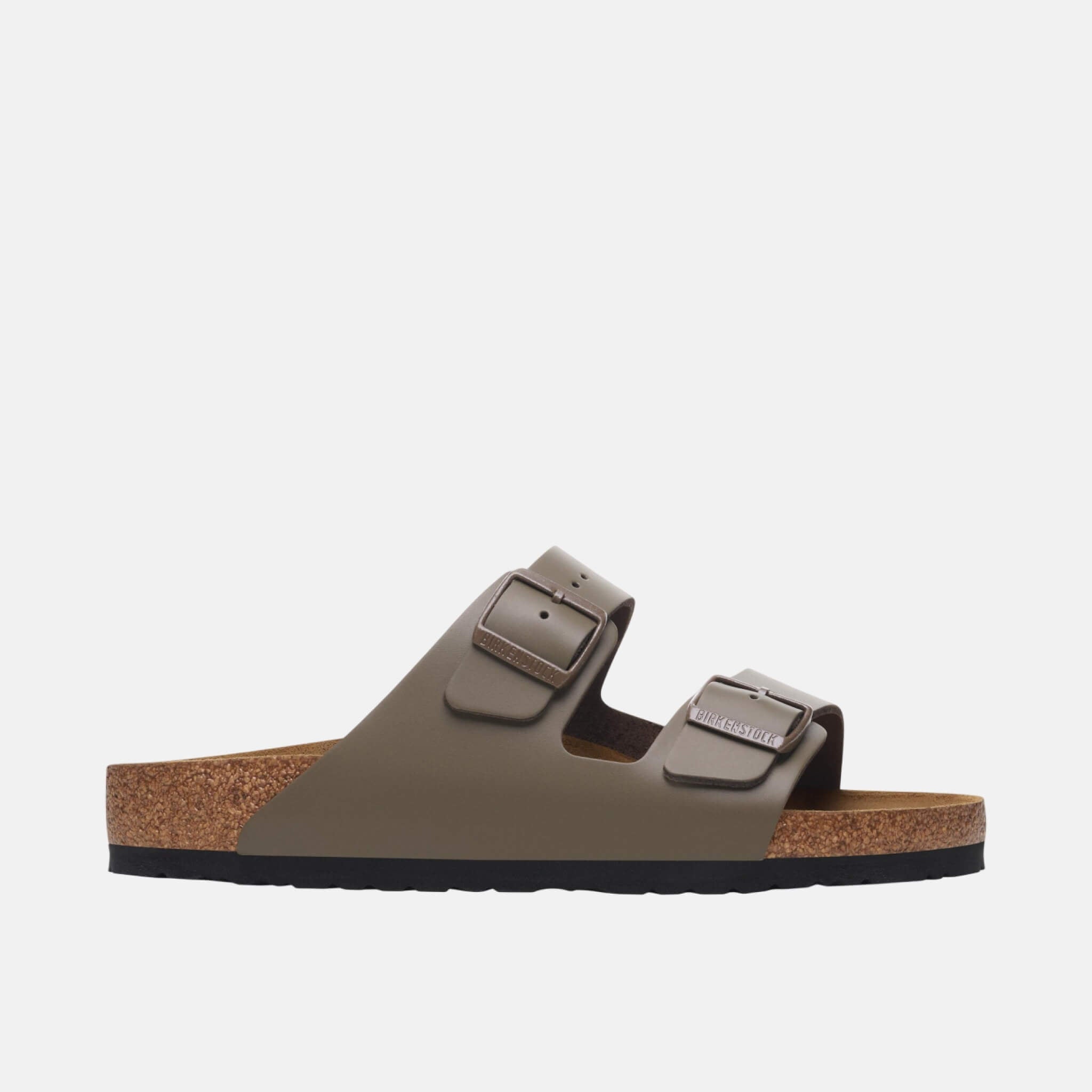 Brązowe Regular Klapki Arizona Natural Leather
